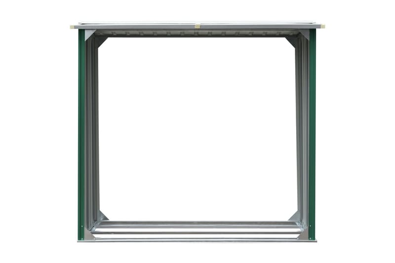 Vedskjul galvaniserat stål 172x91x154 cm grön - Grön - Vedförvaring