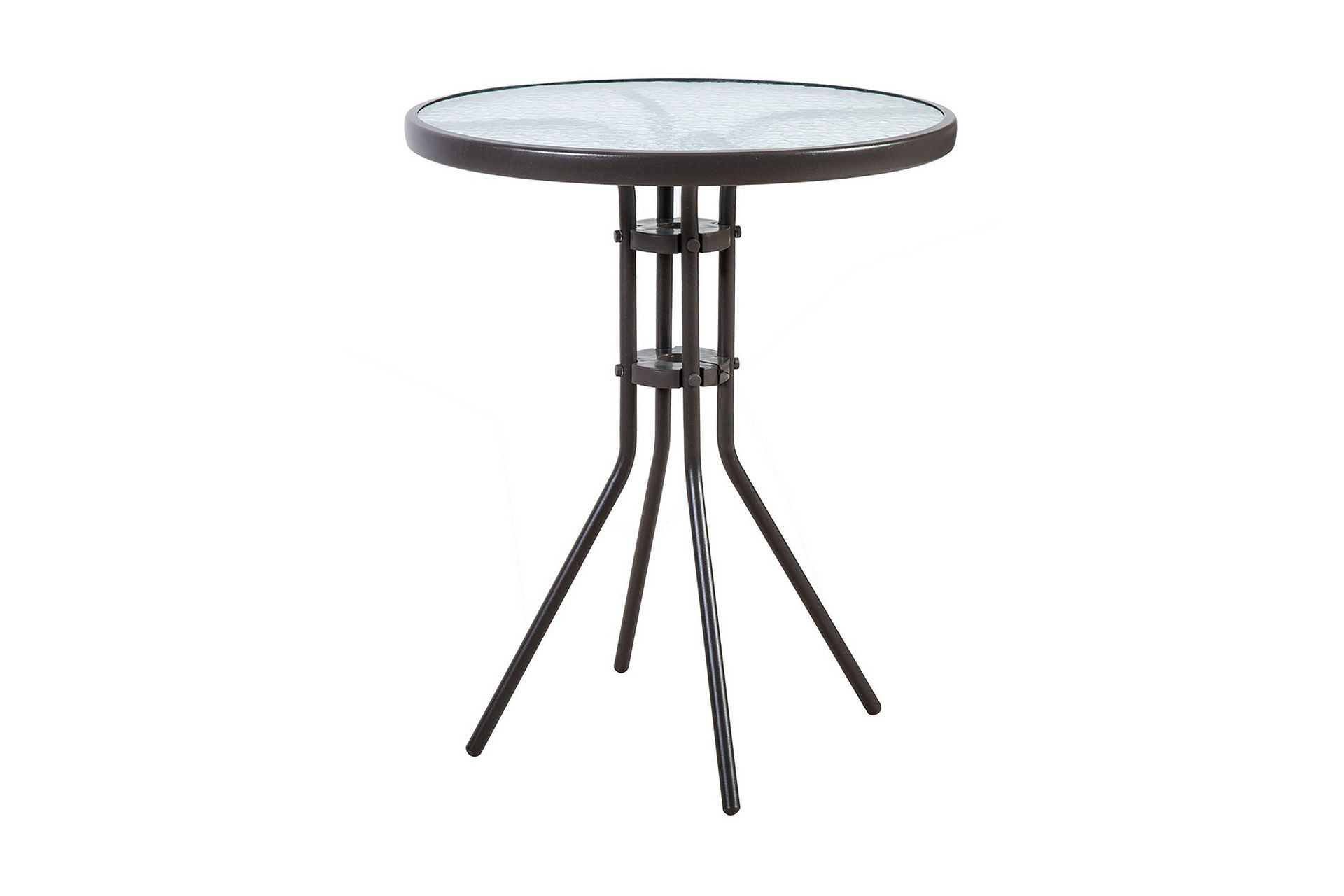 Dublin Runt Caf&eacute;bord och Bistrobord Utomhus 60 cm Glas - Brun