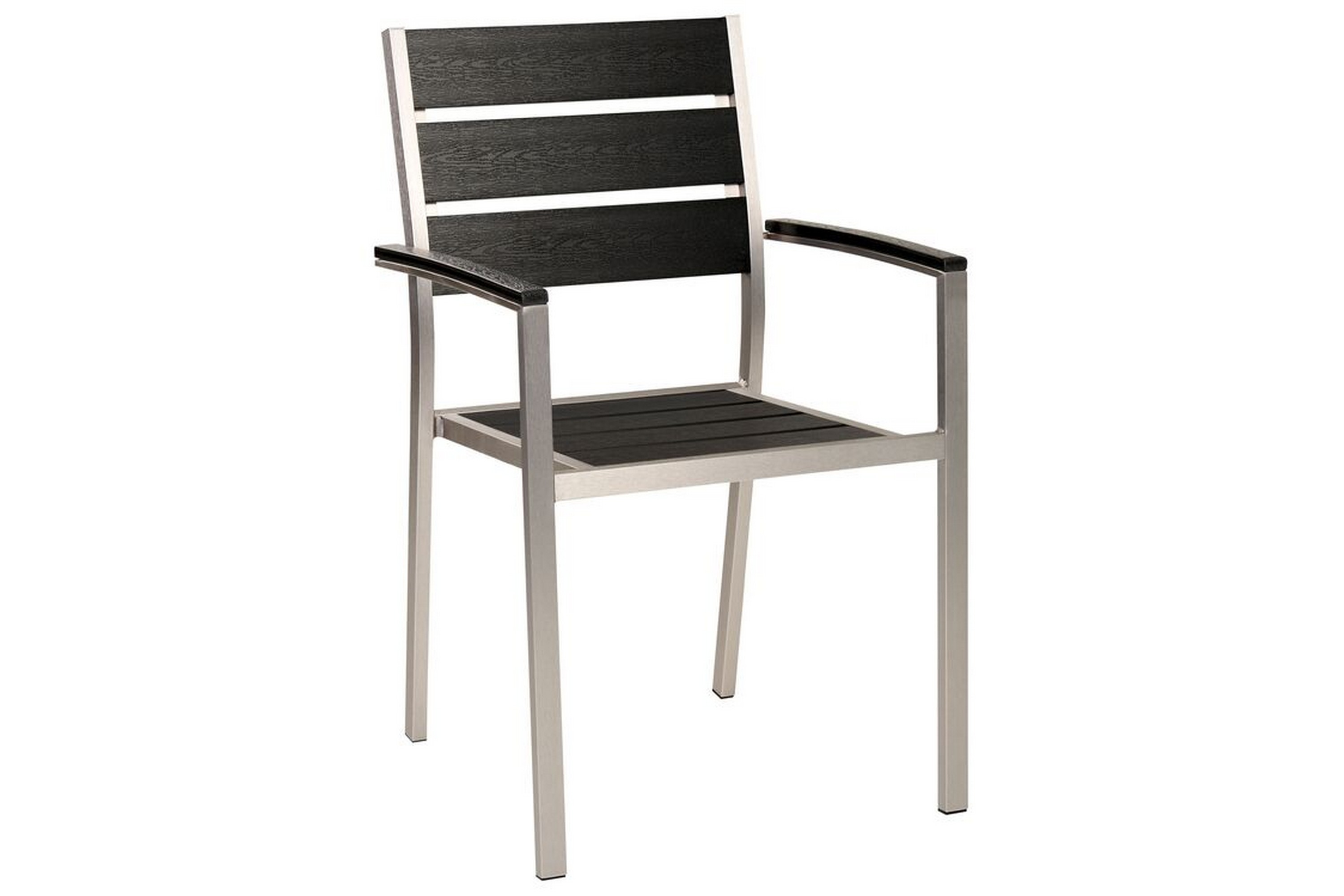 Karmstol Utomhus Pereta 6 st Svart/Silver