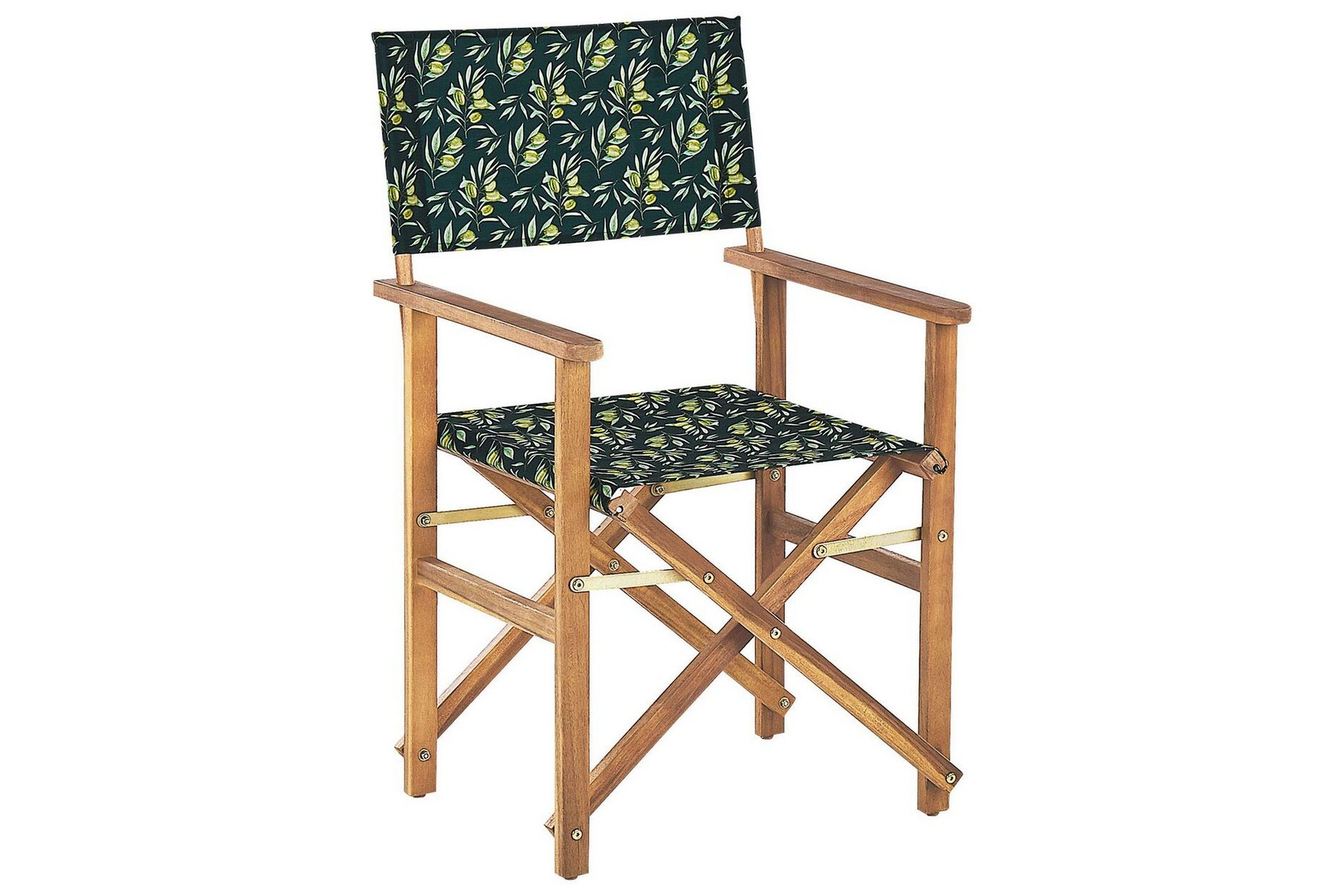 salve karmstol utomhus - mörkgrön/vit/ljusbrun