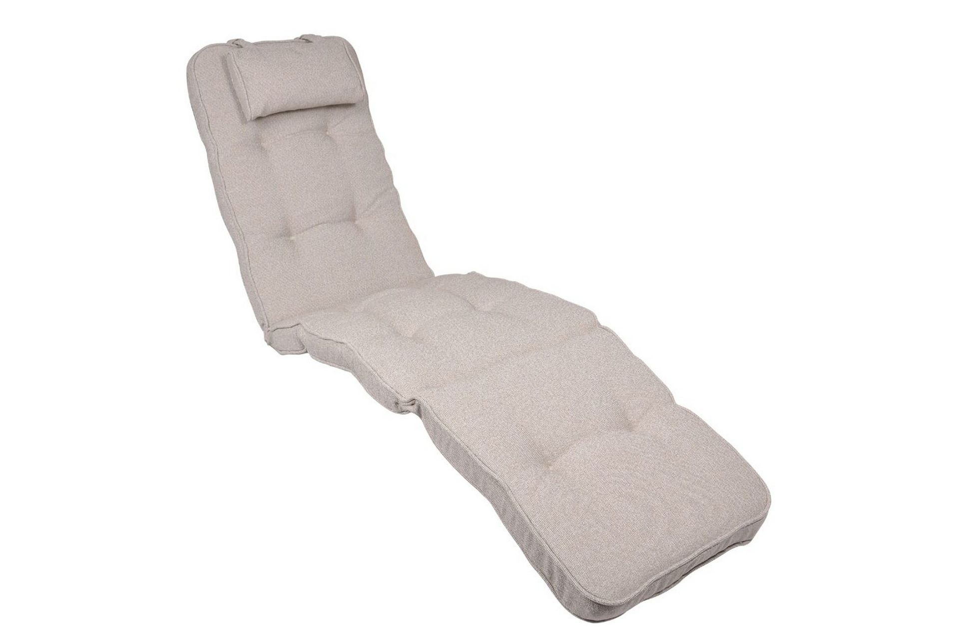Däckstolsdyna Fritab River med nackkudde - Beige Rustic