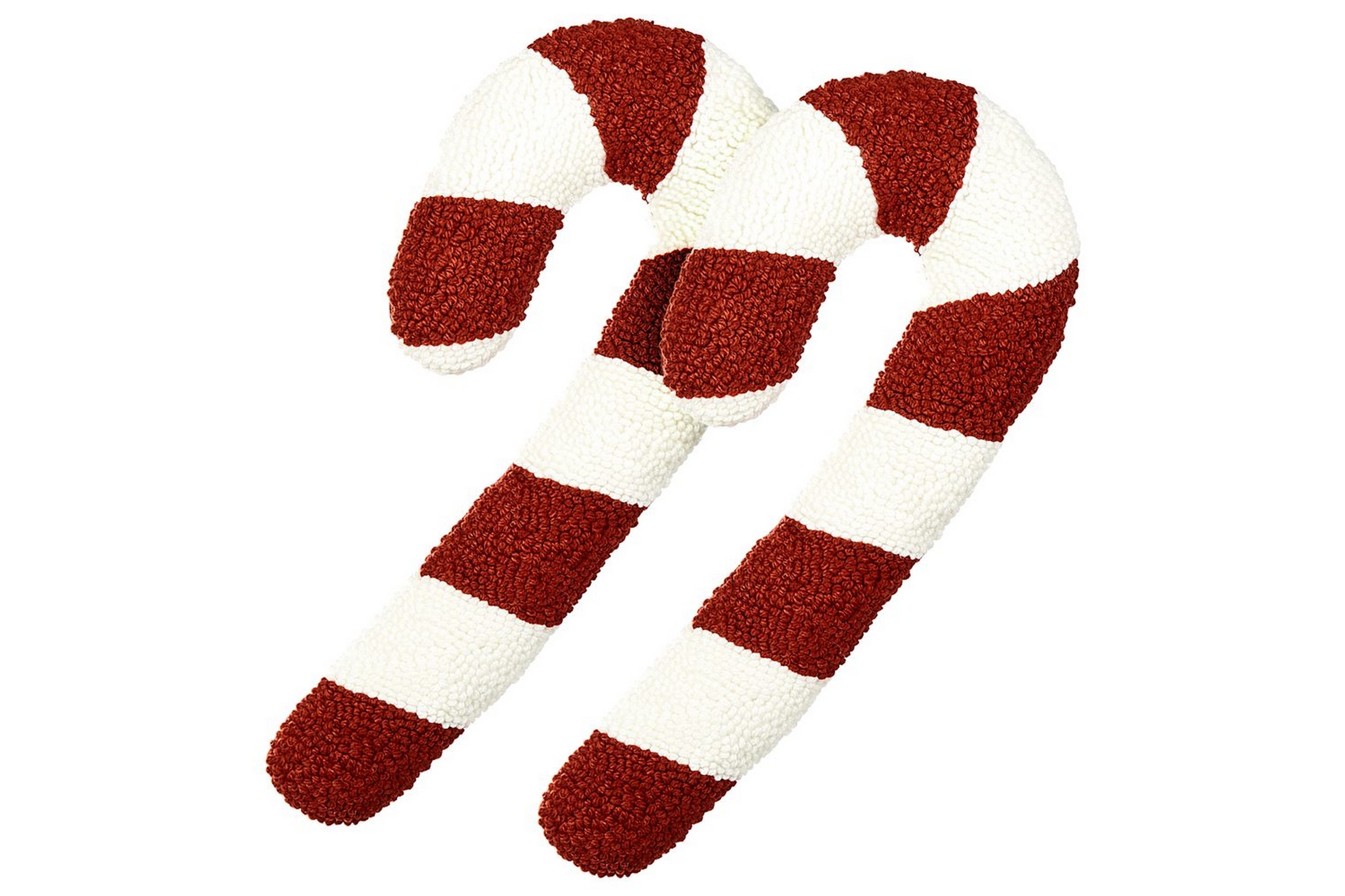 Prydnadskuddar Candy Cane set om 2