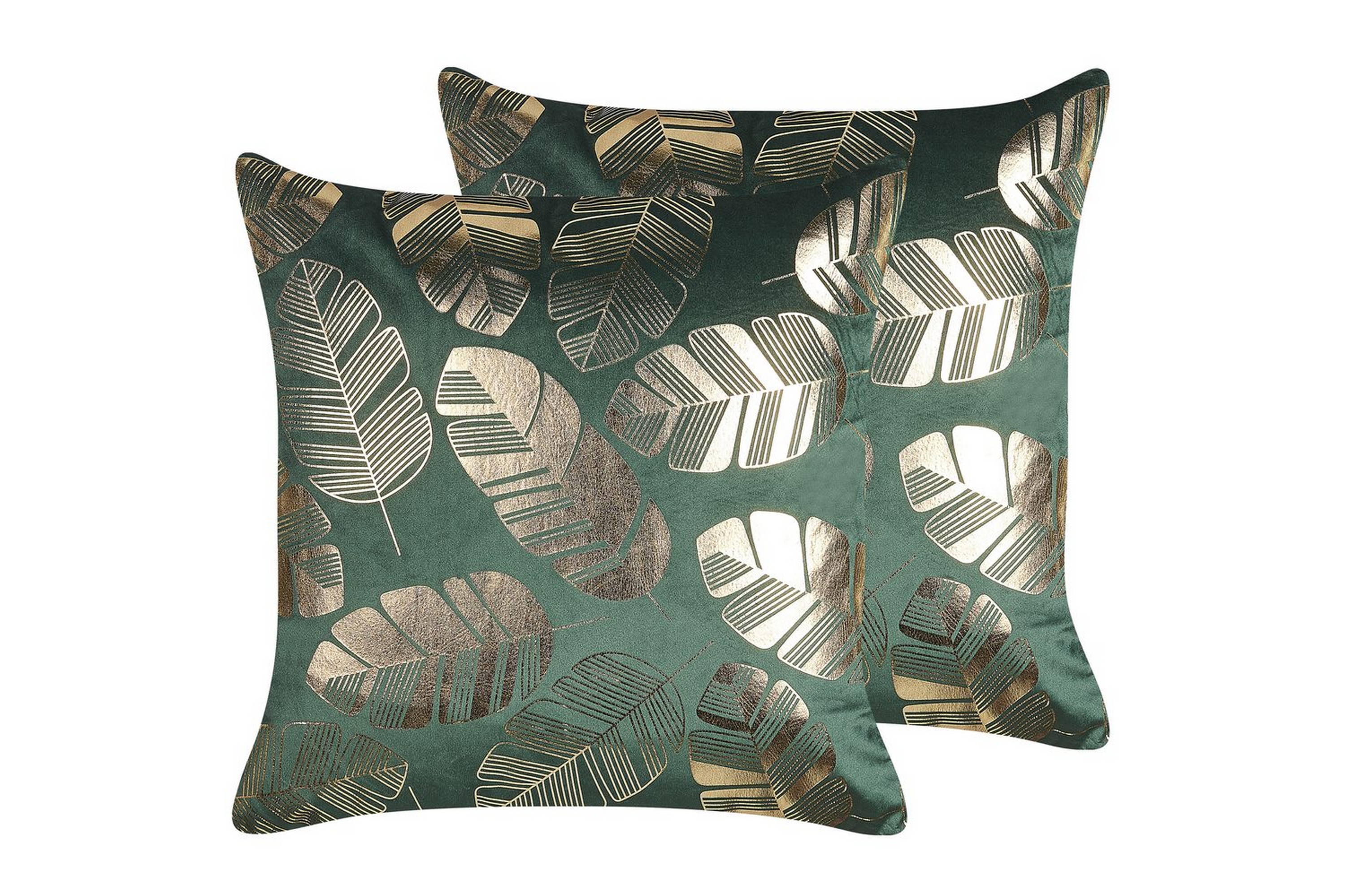 Prydnadskuddar Sunflower set om 2 Grön/guld Grön/guld