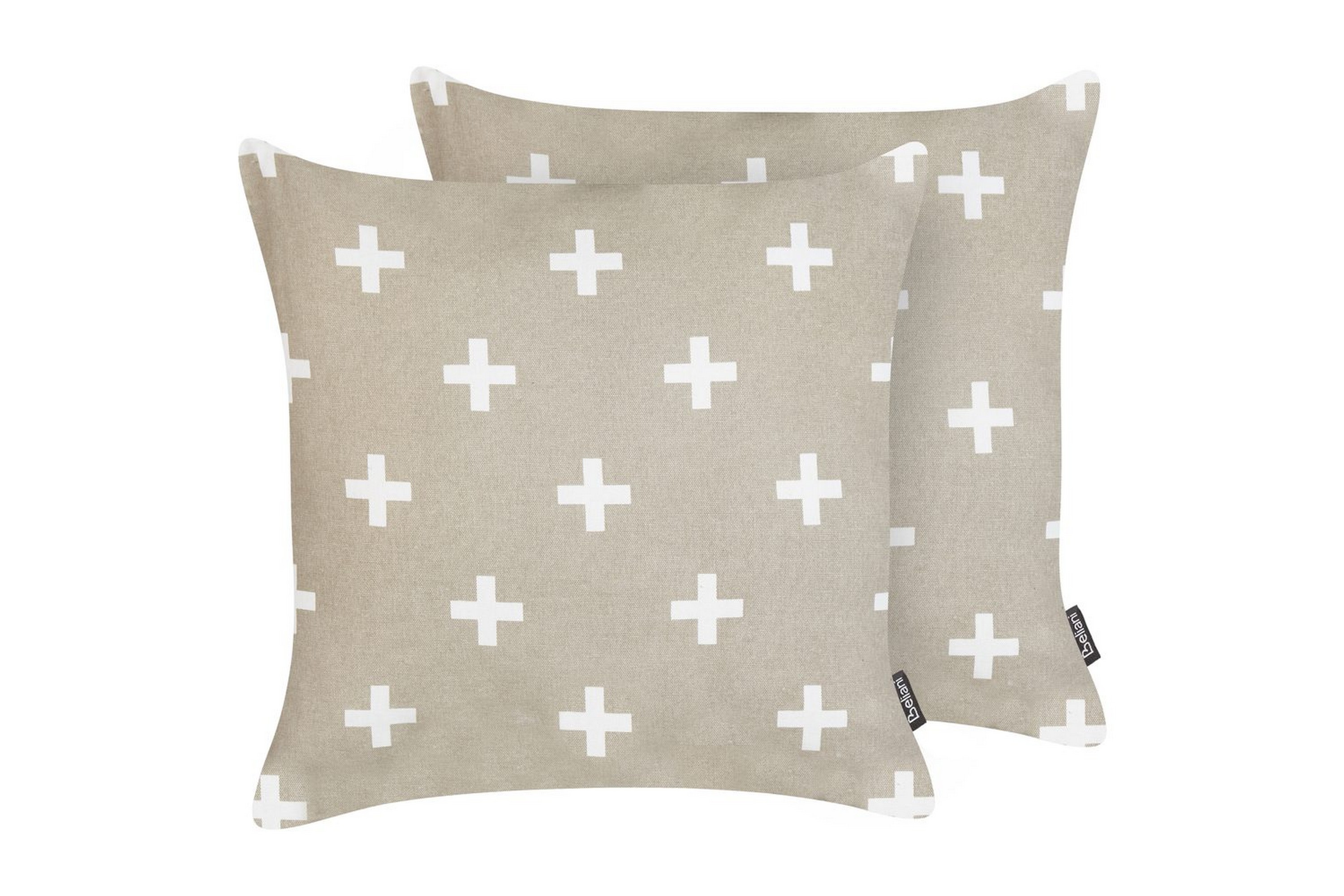 Prydnadskuddar Velleia set om 2 Beige/vit Beige/vit
