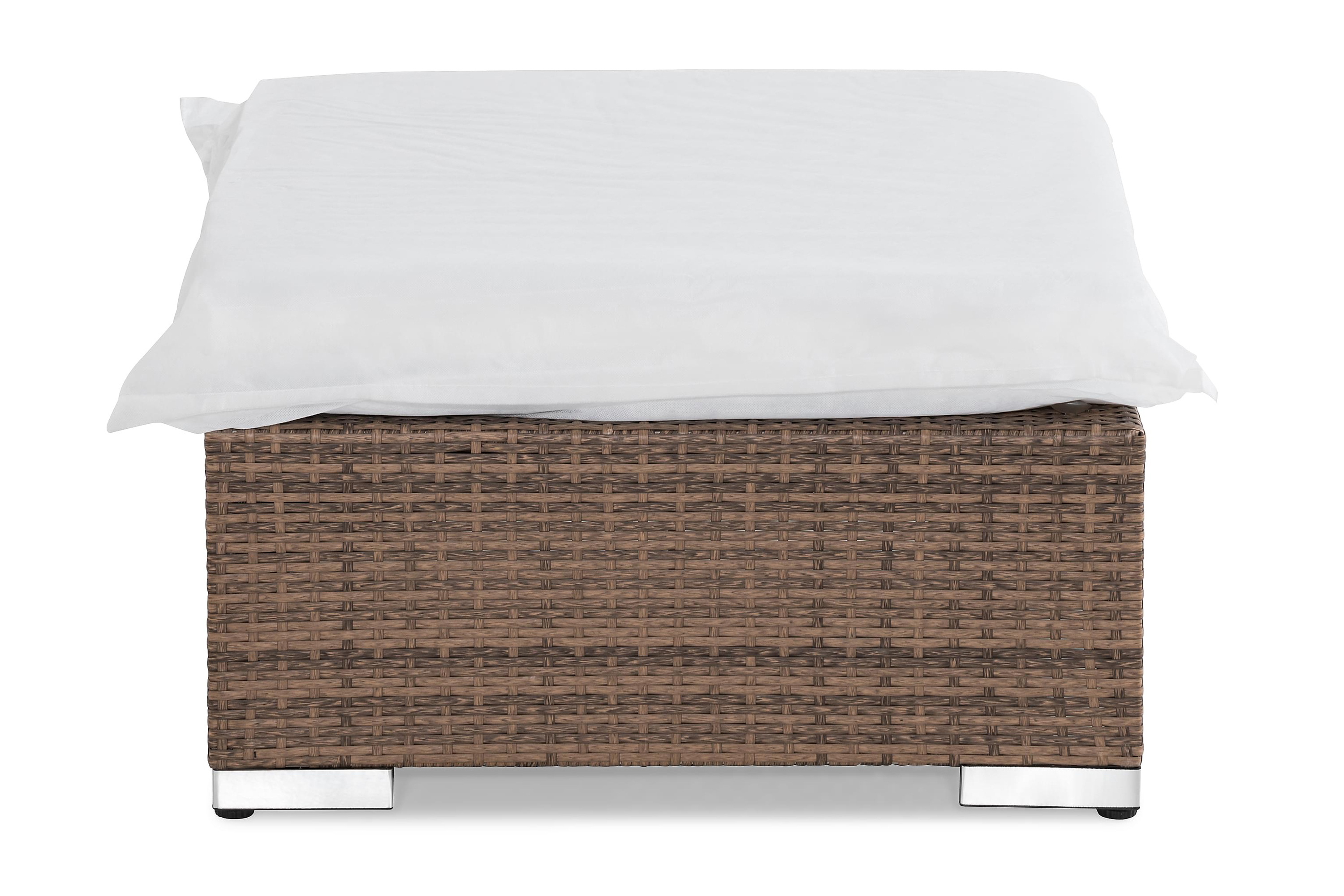 Innerkudde Bahamas Ottoman/Bord Vit