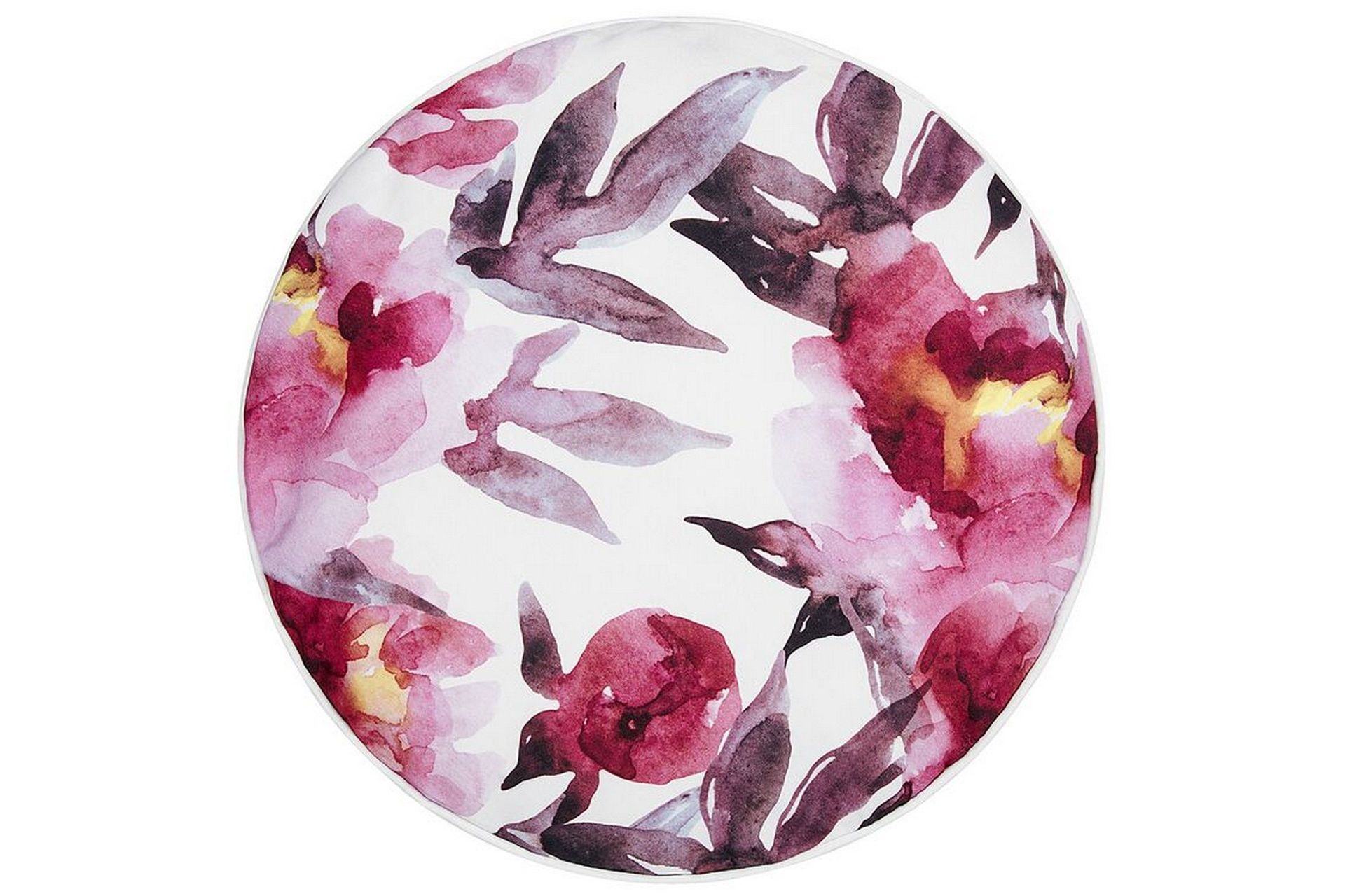 Trepuzzi Utomhuskudde 40 cm Rund - Vit/Rosa