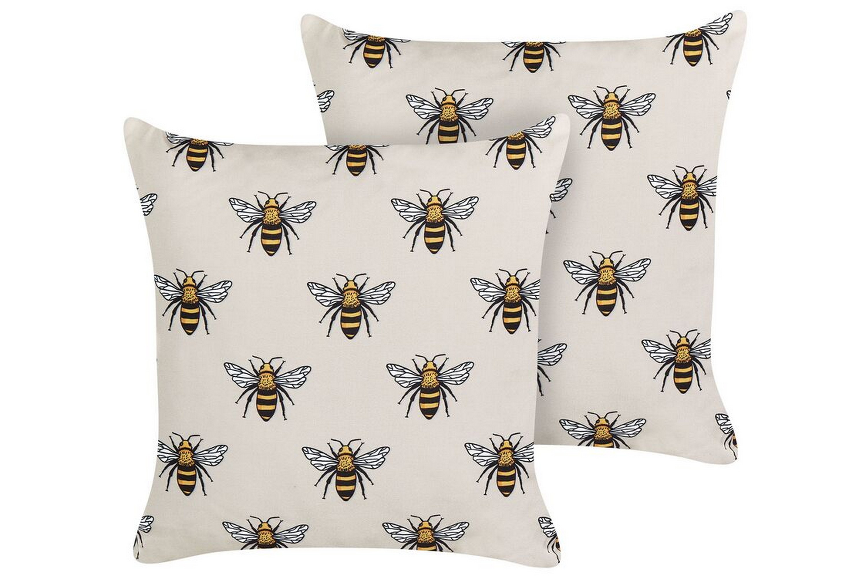Utomhuskudde Arnesano 45x45 cm 2 st Beige/Svart