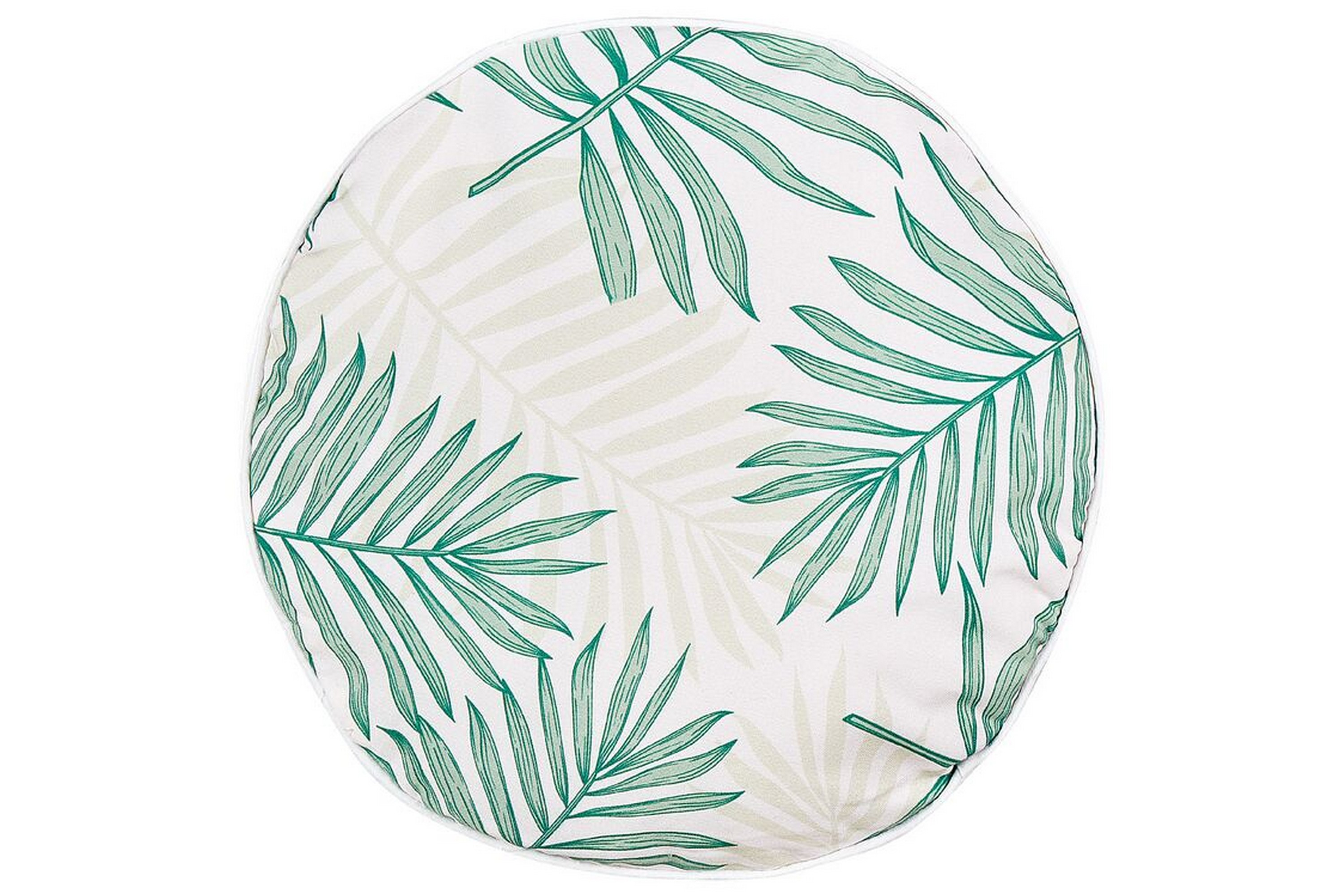 utomhuskudde laramie 40 cm rund - beige/grön