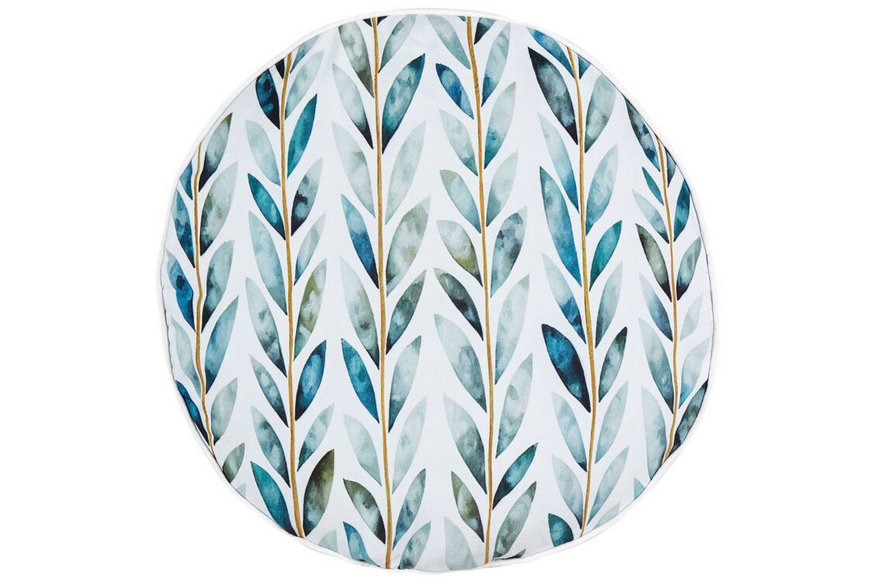 utomhuskudde tricase 40 cm rund - vit/grön