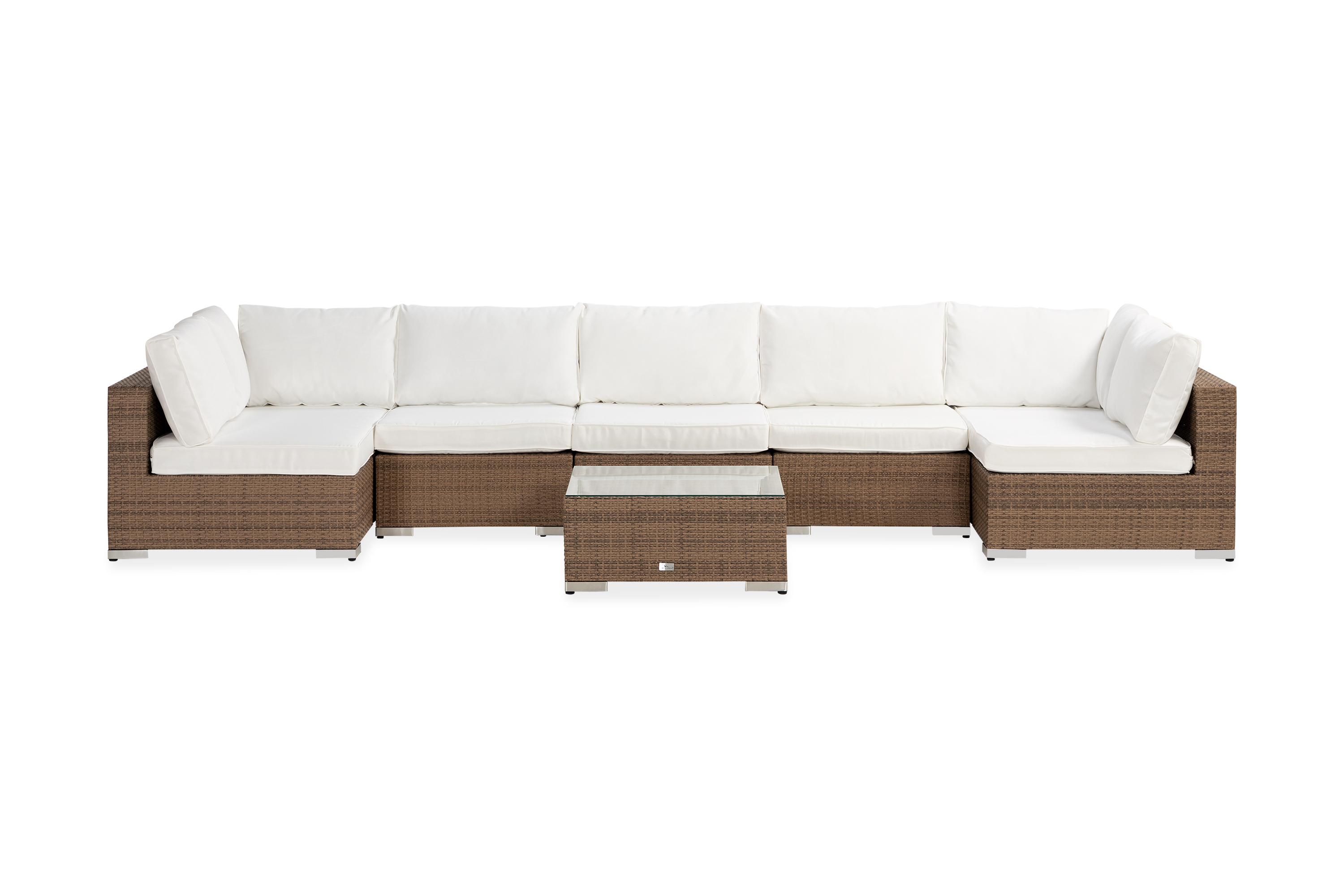 Loungegrupp Bahamas 8-sits Divan/Bord Brun Vita dynor