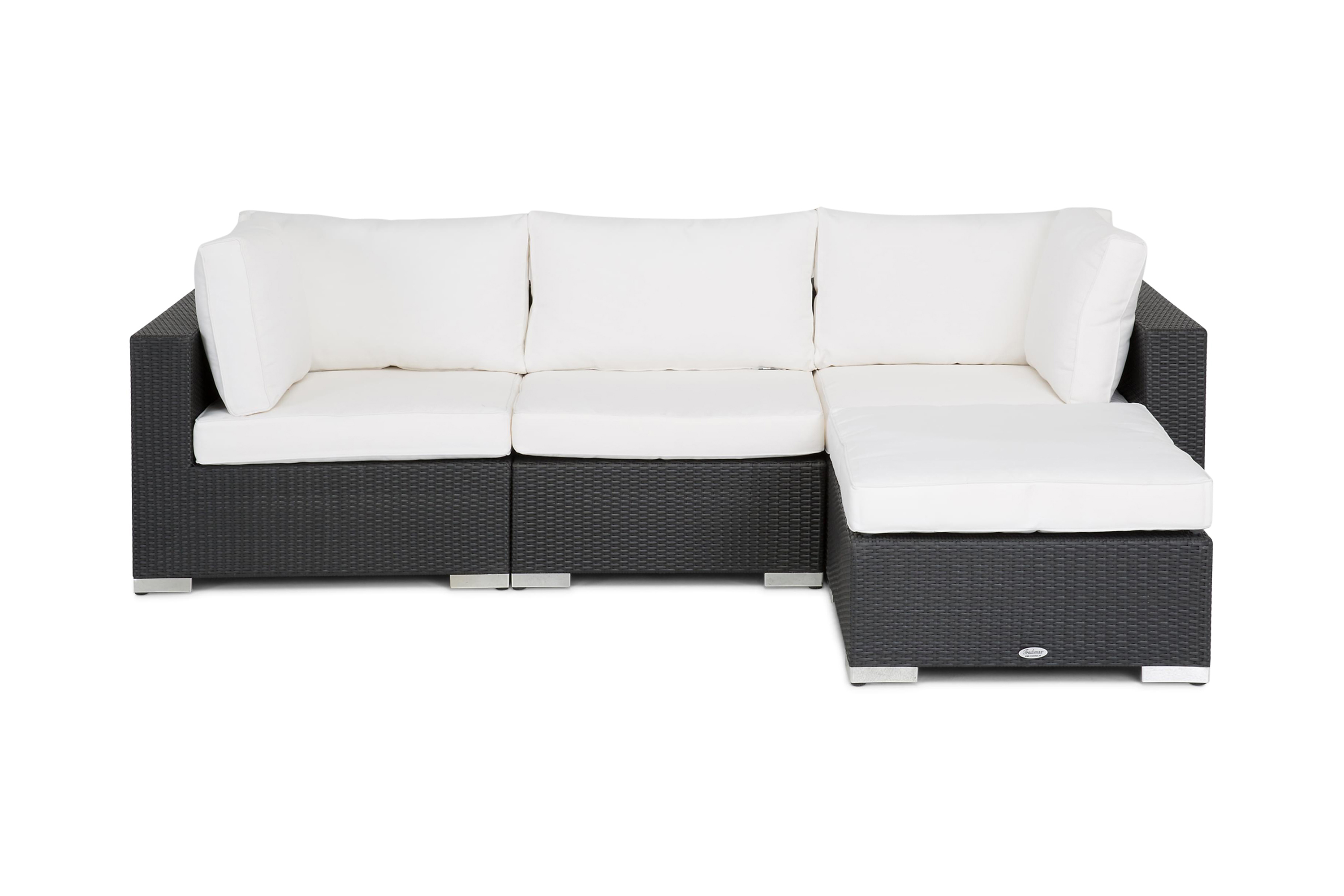 Loungegrupp Utomhus Bahamas 4-sits Divan/Bord Svart