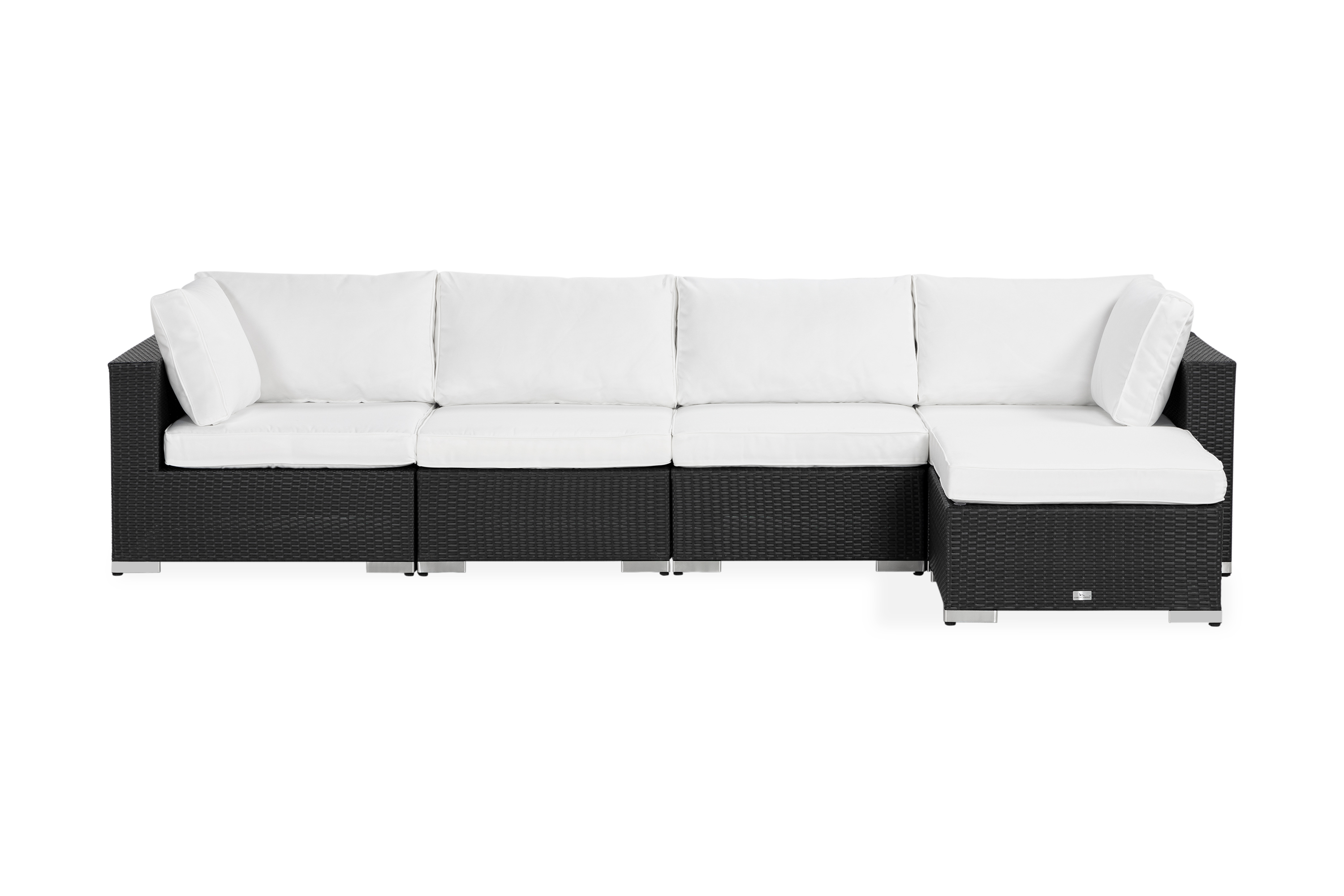 Loungegrupp Utomhus Bahamas 5-sits Divan/Bord Svart