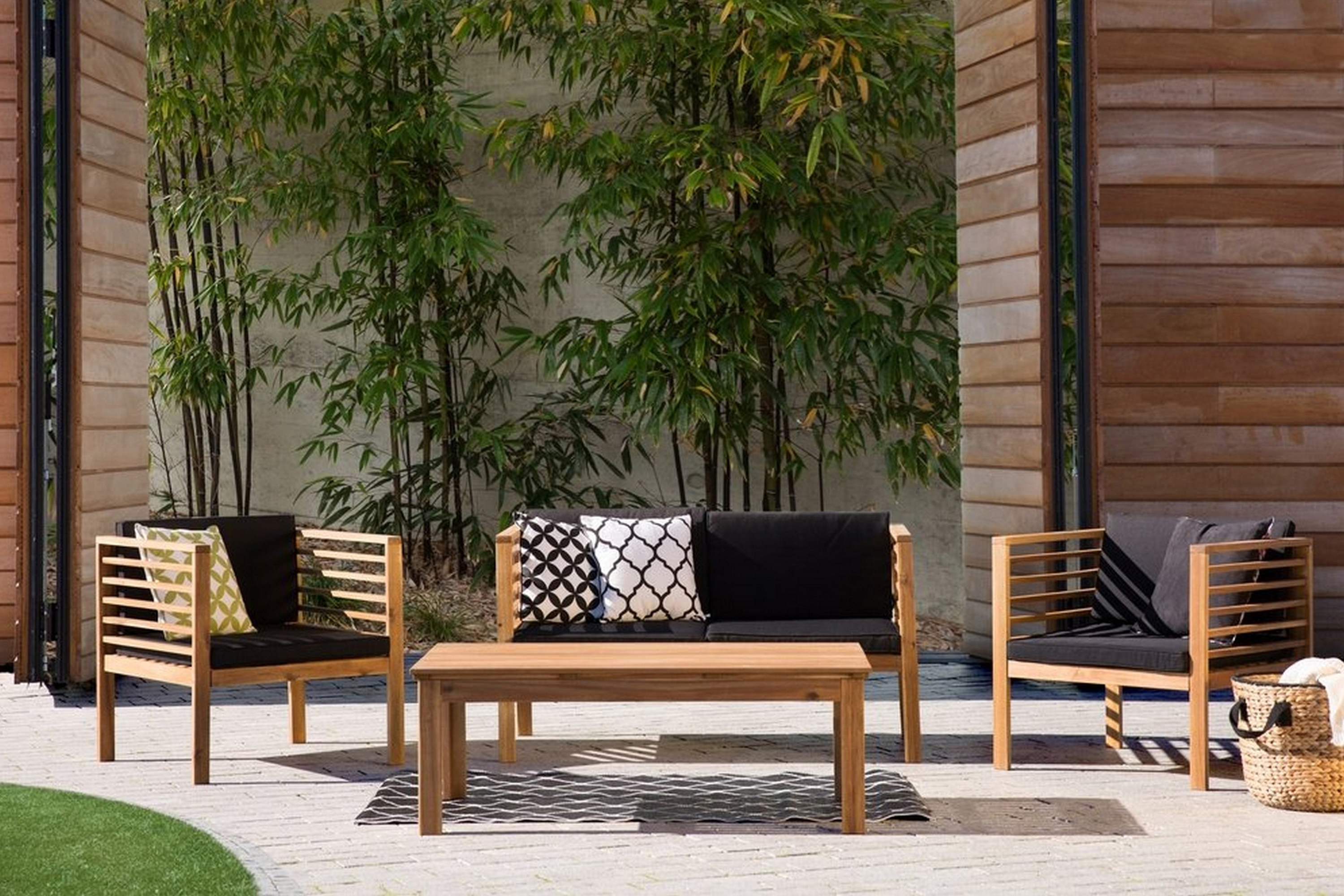 Loungegrupp Utomhus Pacific 130 cm TräNatur