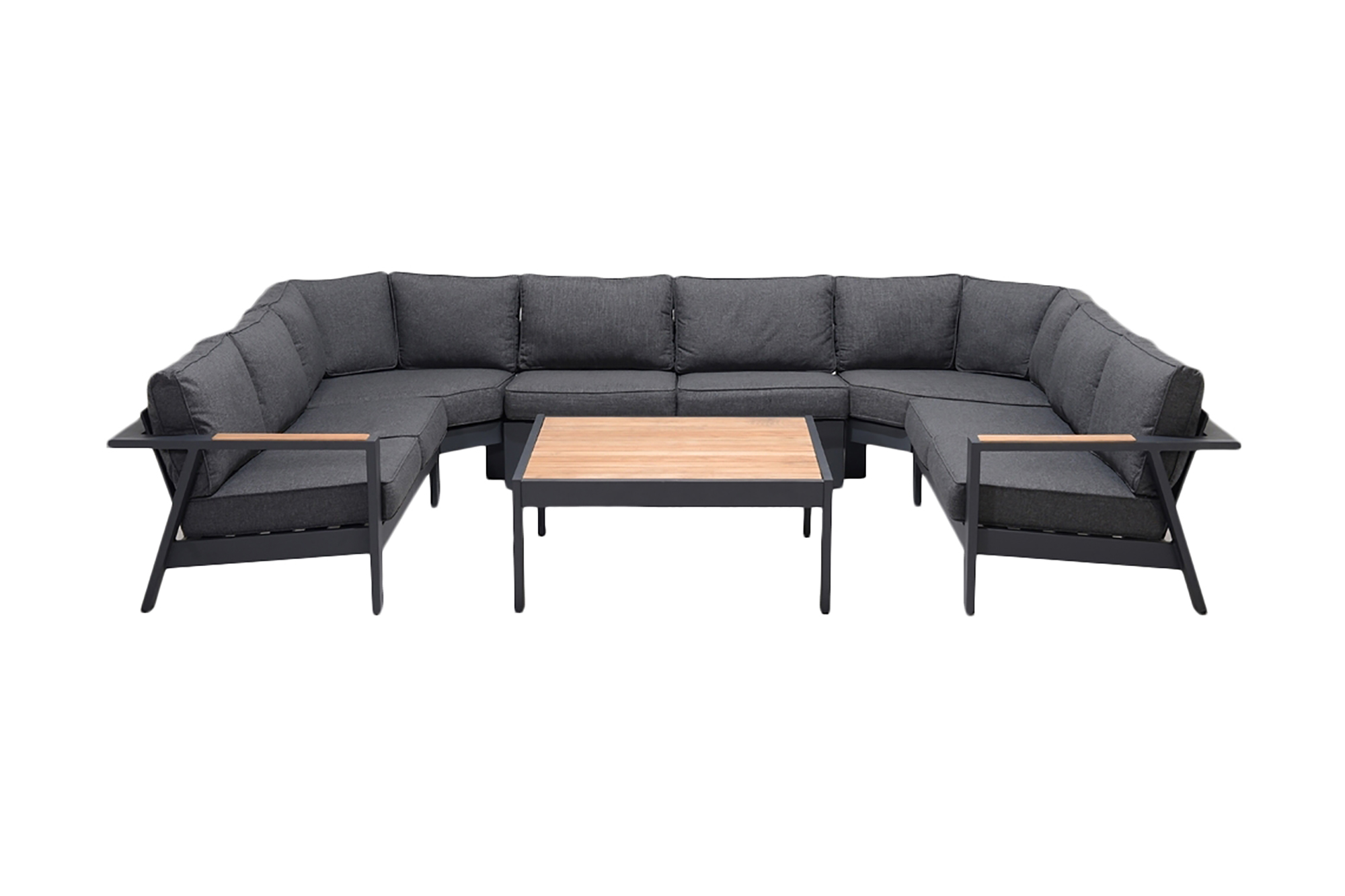 Loungegrupp Utomhus Palau 8-sits TräGrå