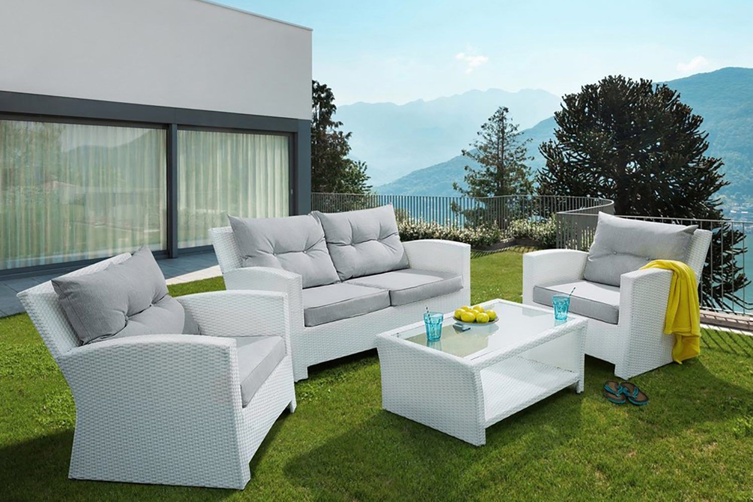 Marino Loungegrupp Utomhus 146 cm - Vit
