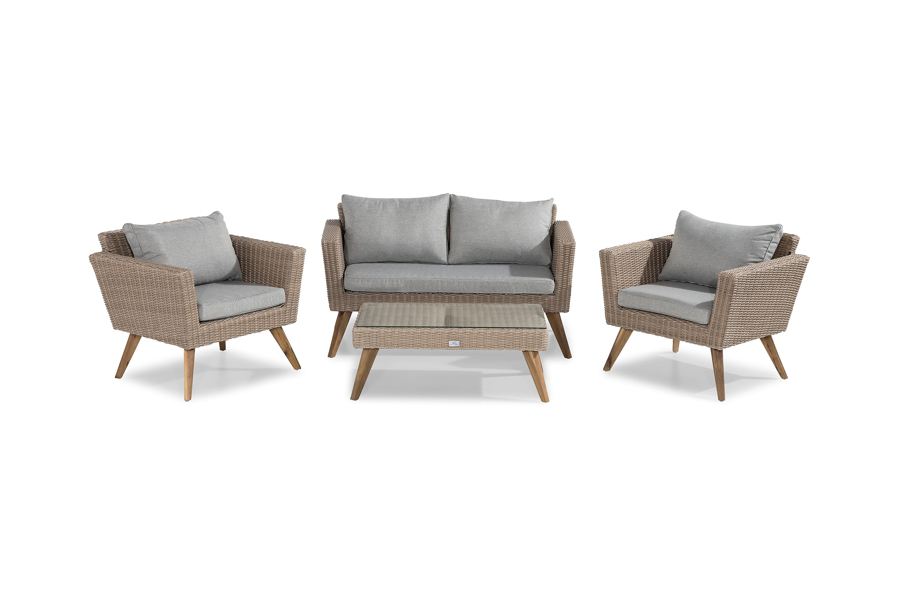 Soffgrupp Karlskrona Beige Gråa dynor