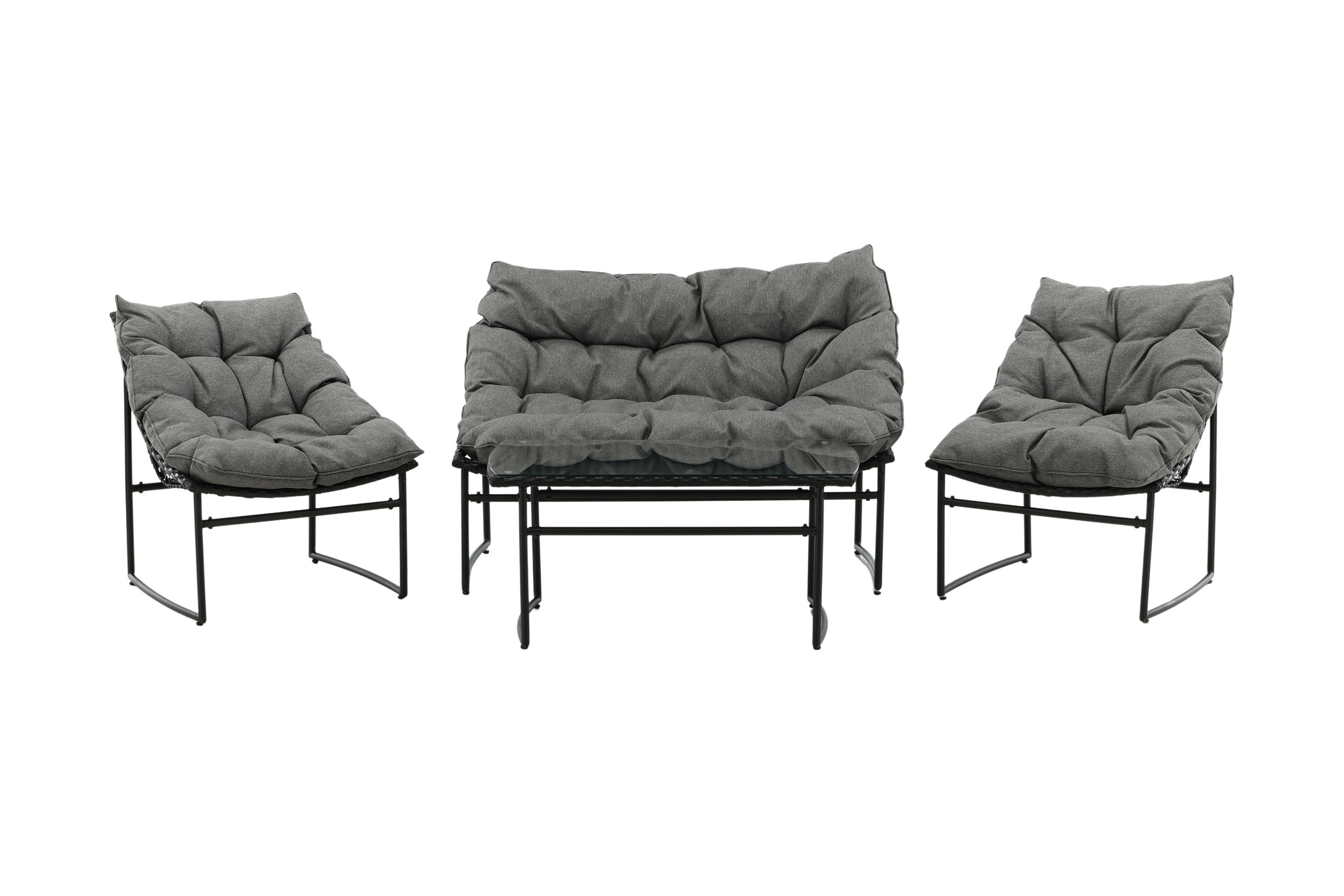 Tina Loungegrupp Utomhus 4-sits Svart