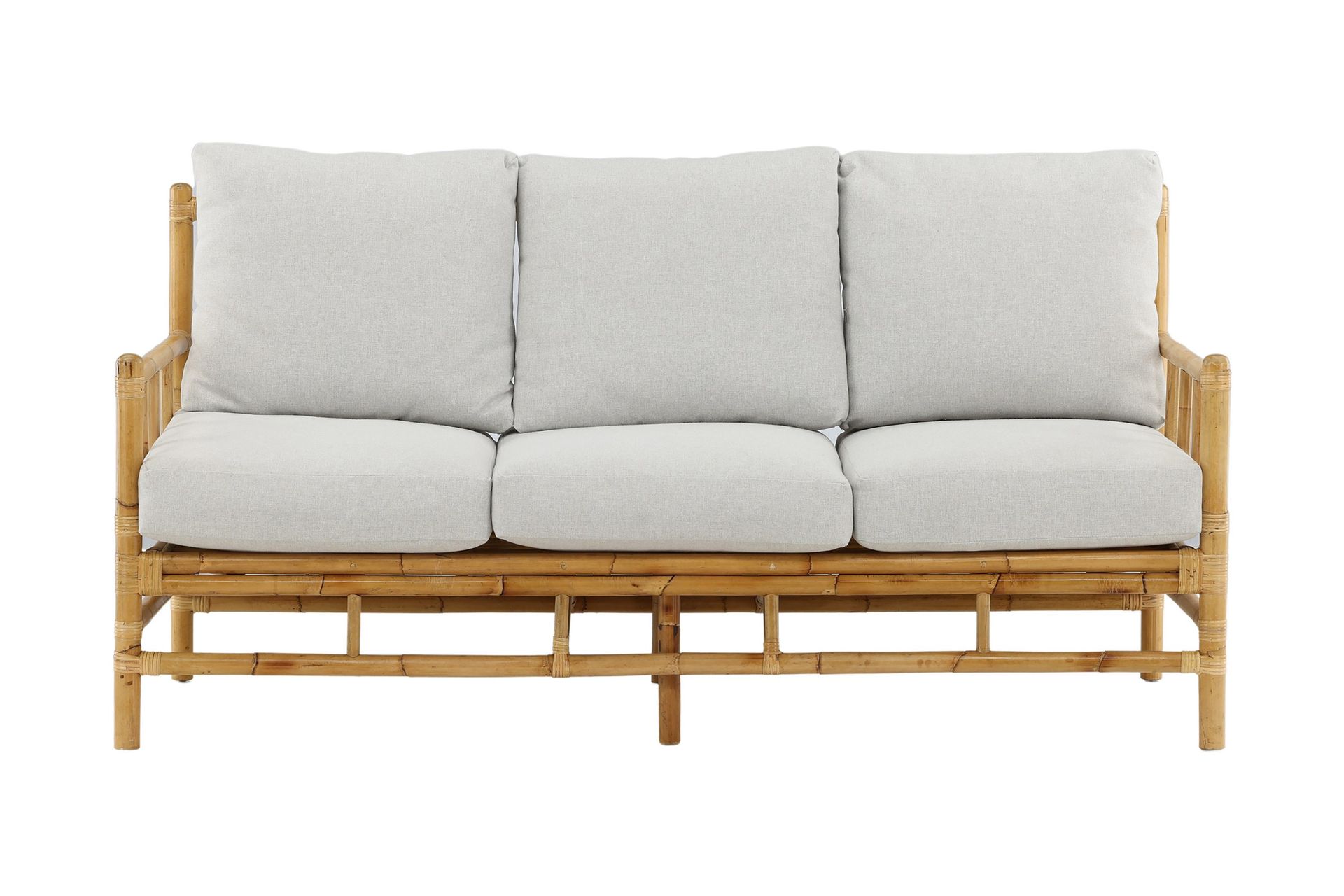 Cane Utesoffa 3-sits - Brun/Vit