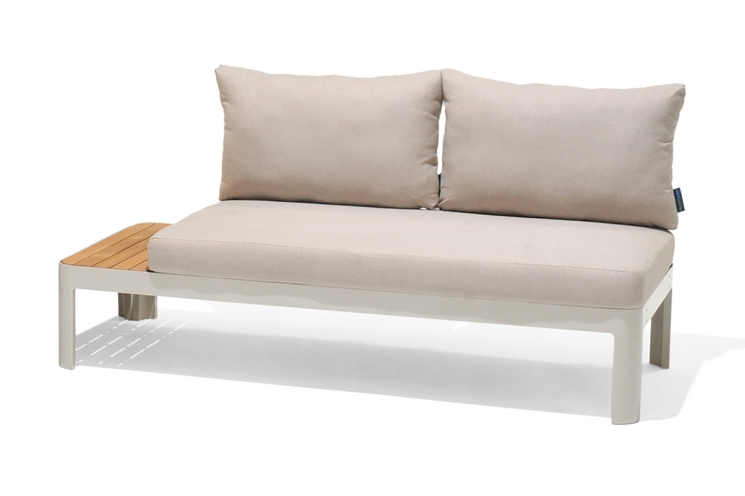 Utesoffa Portals 2-sits Teak/Vit