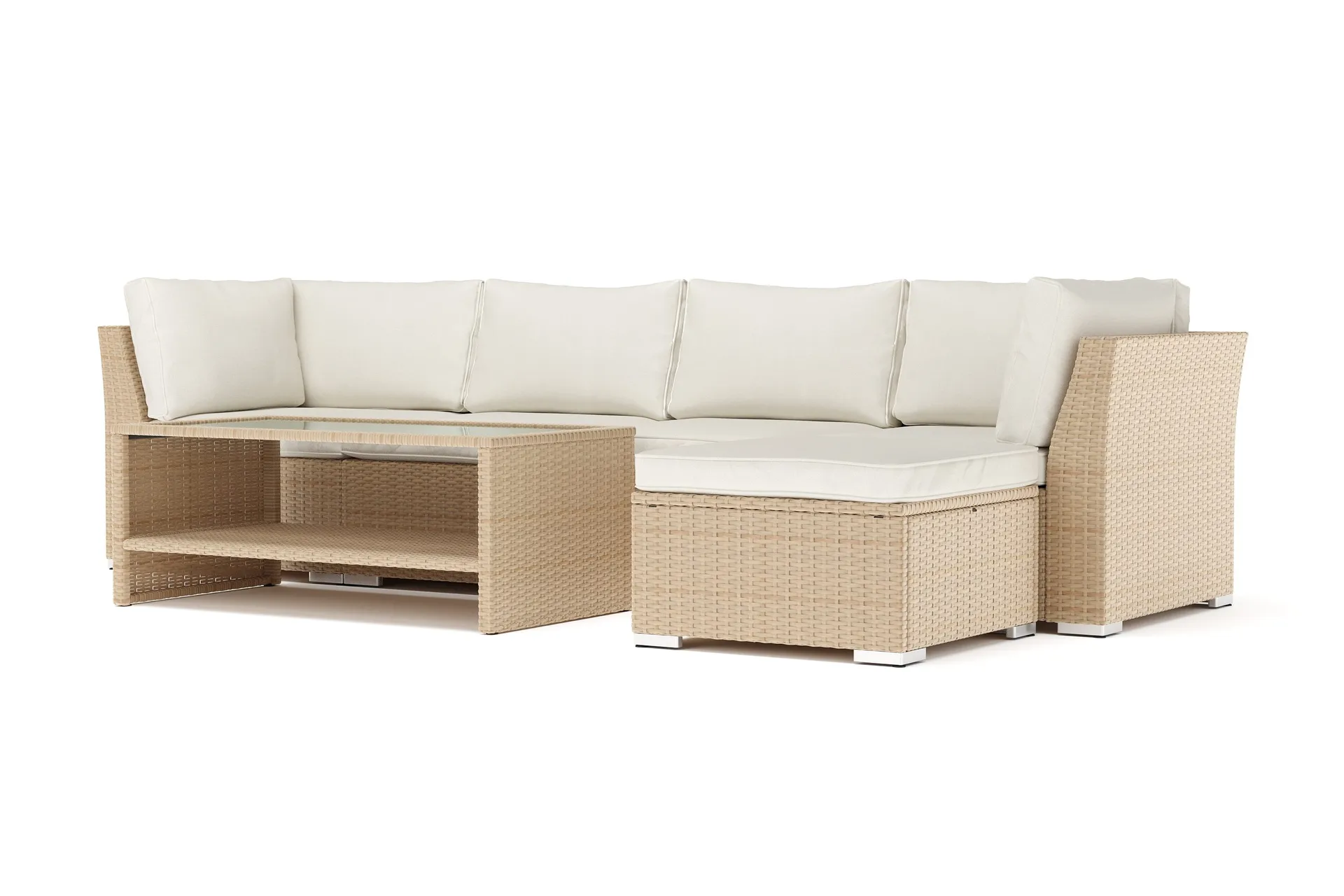 Wisconsin utomhus divansoffa 5-sits v&auml;ndbar - Beige