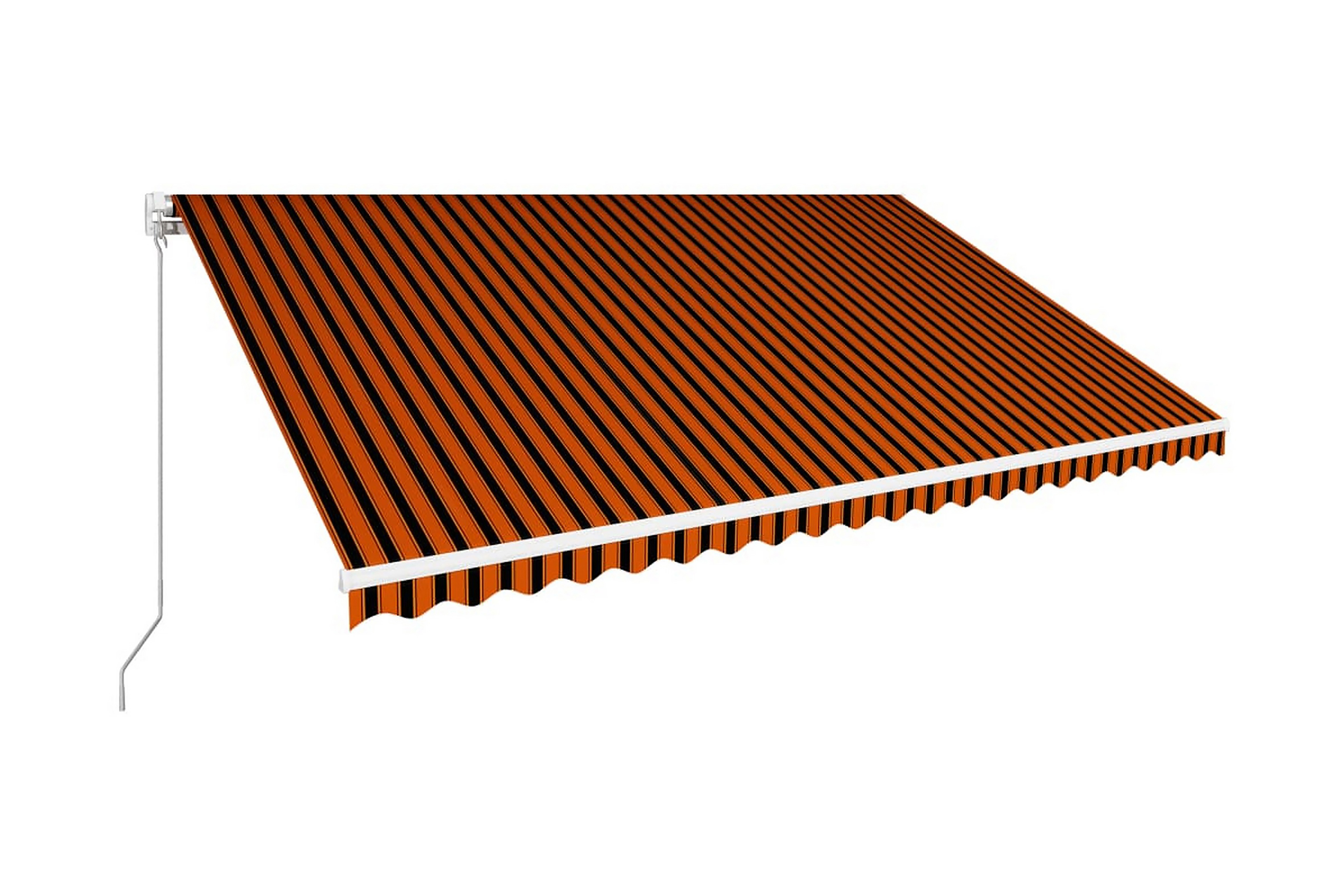 Markis manuellt infällbar 500x300 cm orange och brun - Orange 3051222