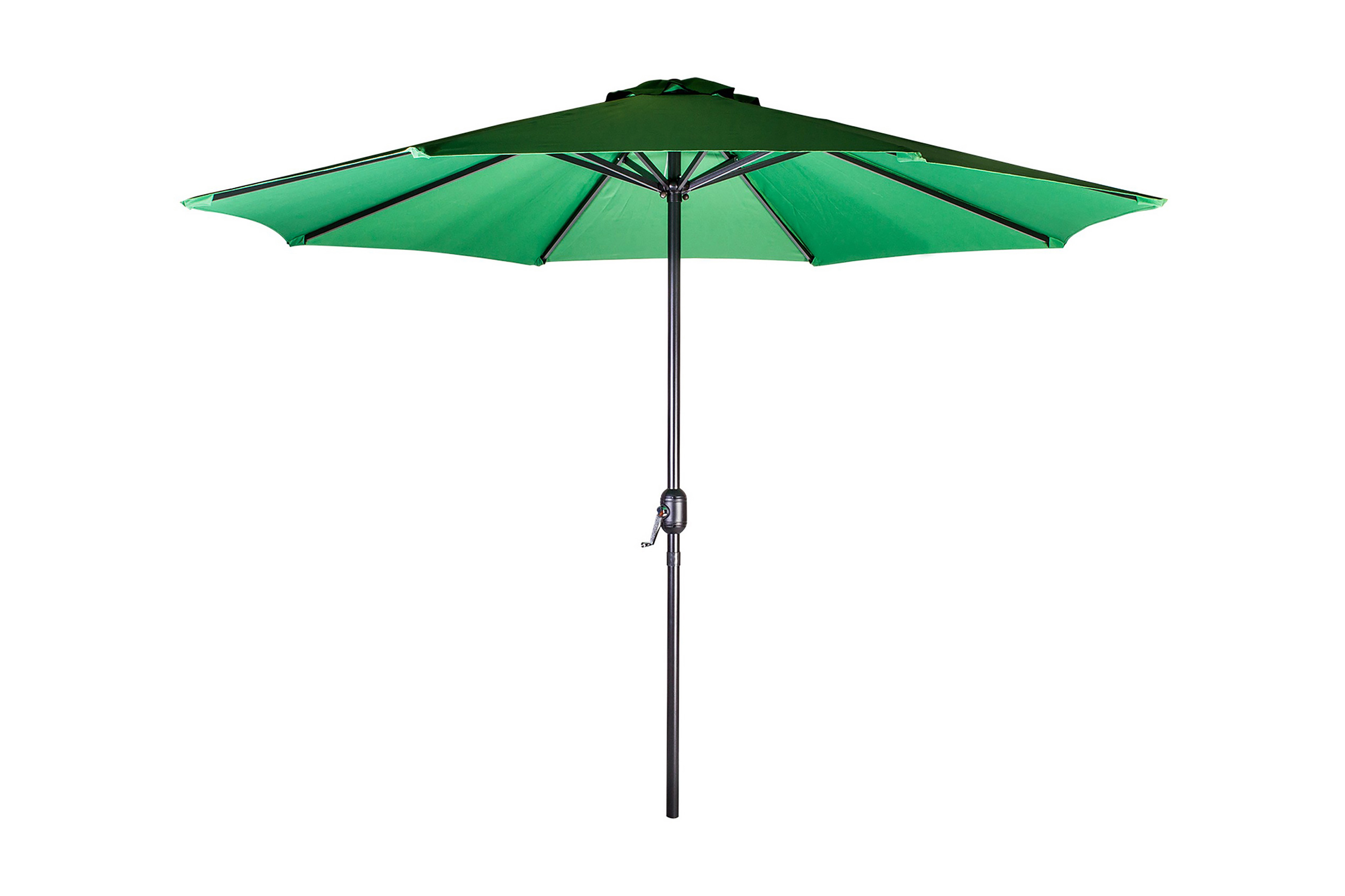 Parasoll BAHAMA D27m med vev färg-silver/grönt Grön/Svart