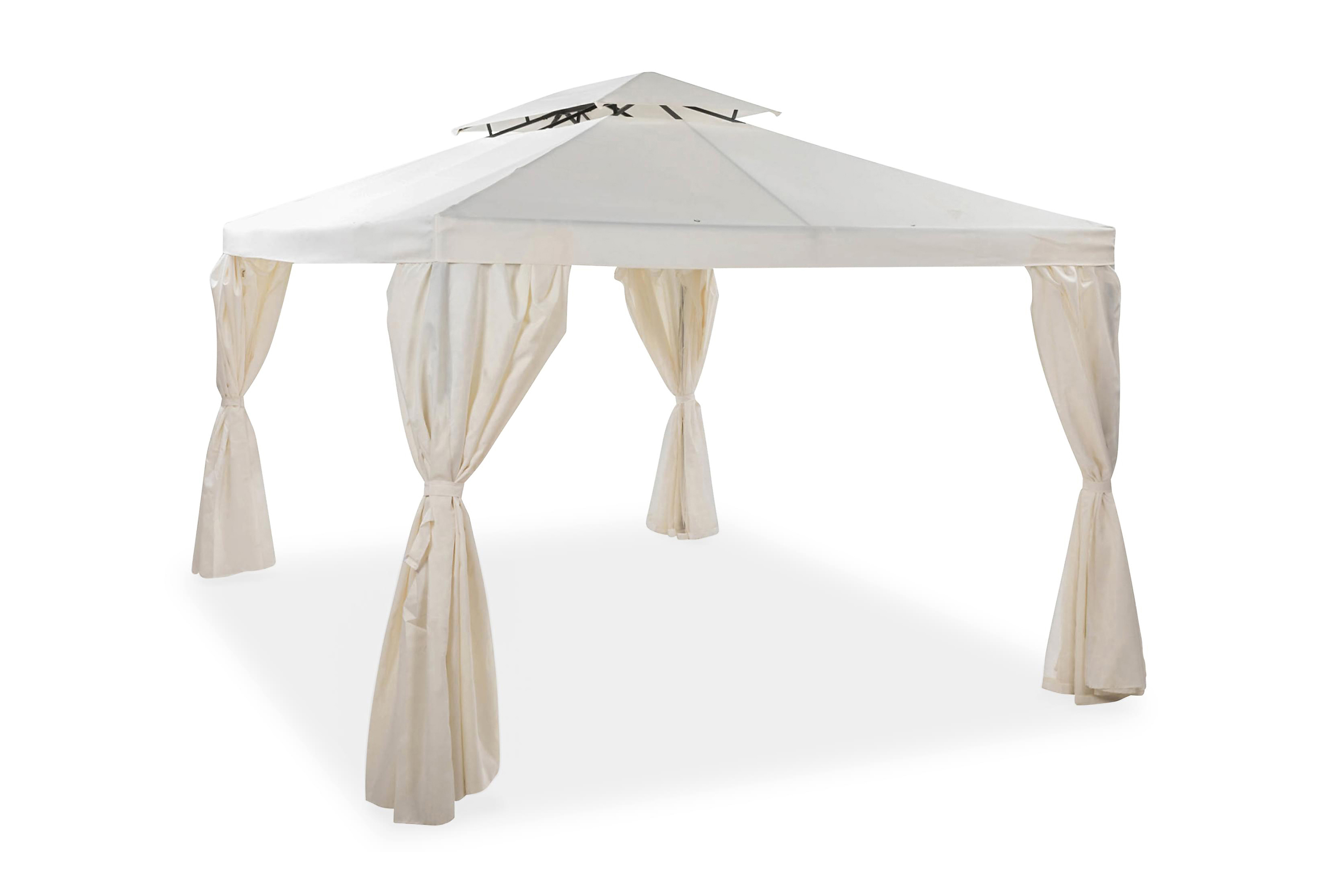 Paviljong Komplett Bermuda 3x3 m Naturvit