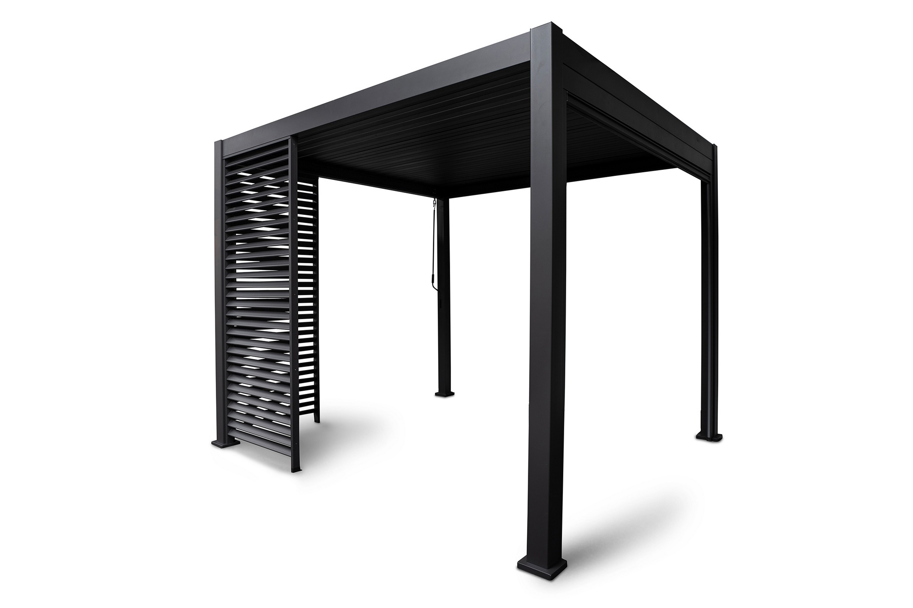 Paviljong vägg Mirador 93x235 cm Mör kgråaluminium