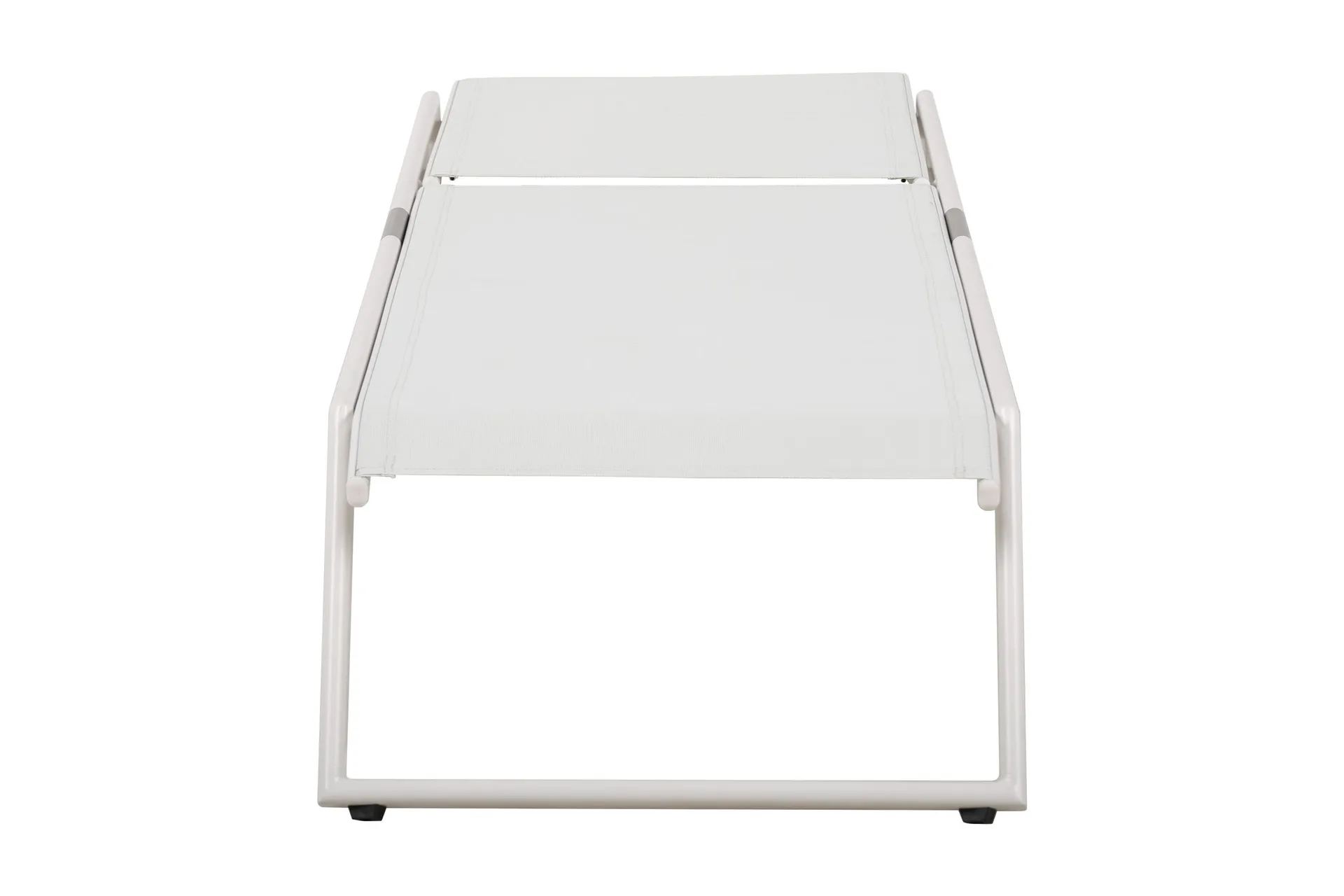 Monaco Sols&auml;ng med justerbar rygg i aluminium vit textil - Vit