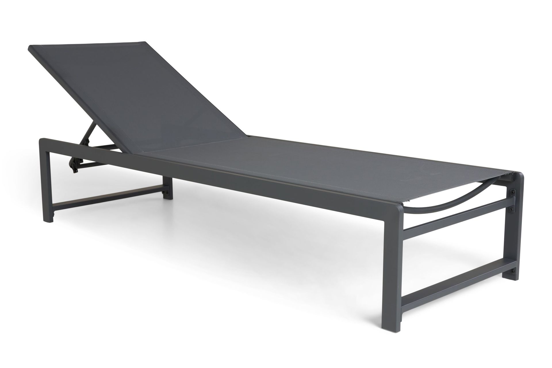 sanna solsäng med justerbart ryggstöd - svart
