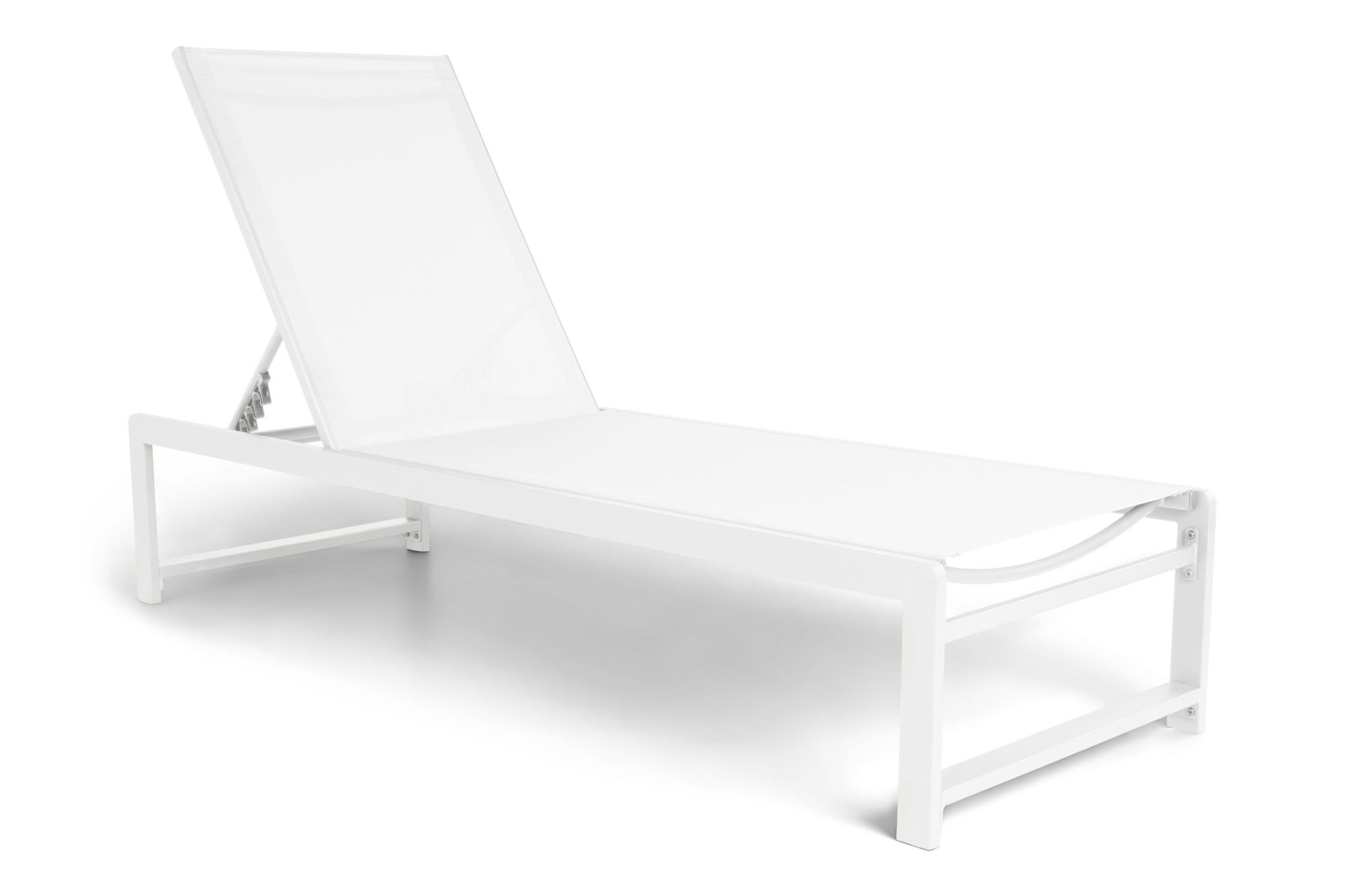 sanna solsäng med justerbart ryggstöd - vit