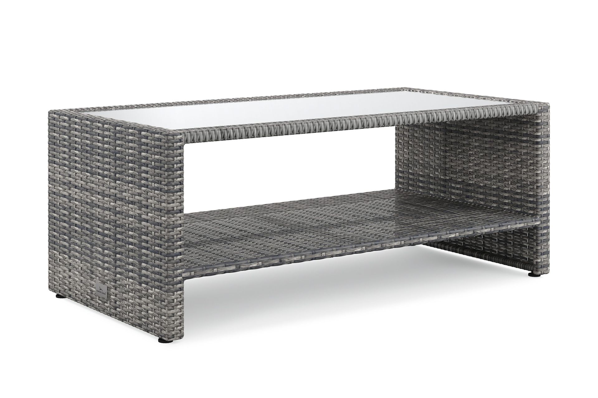 Bahamas Soffbord med hylla Utomhus 113 cm Konstrotting - Gr&aring;