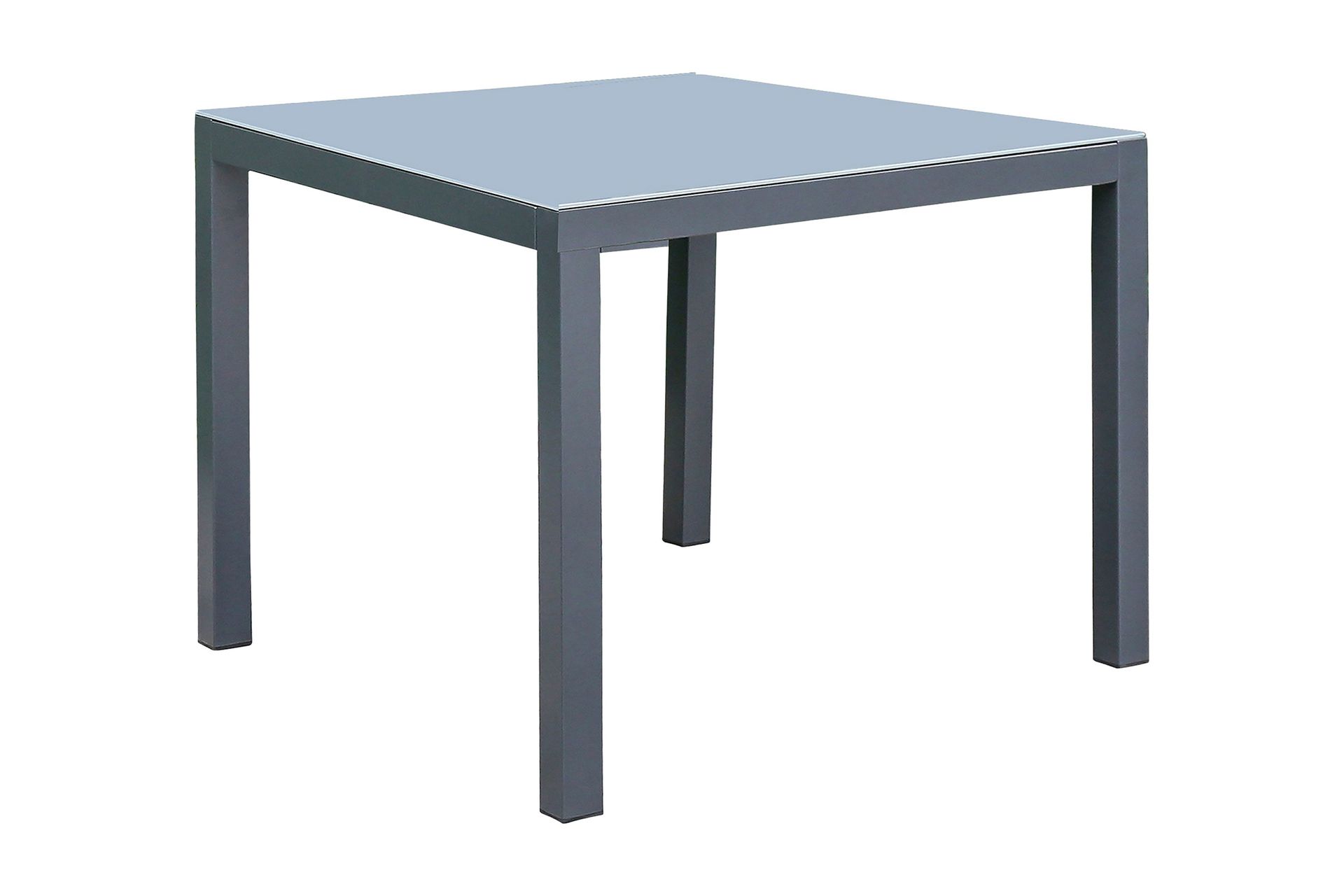 Amalfi Utebord och Cafebord 90 cm Metall Glas - Grå