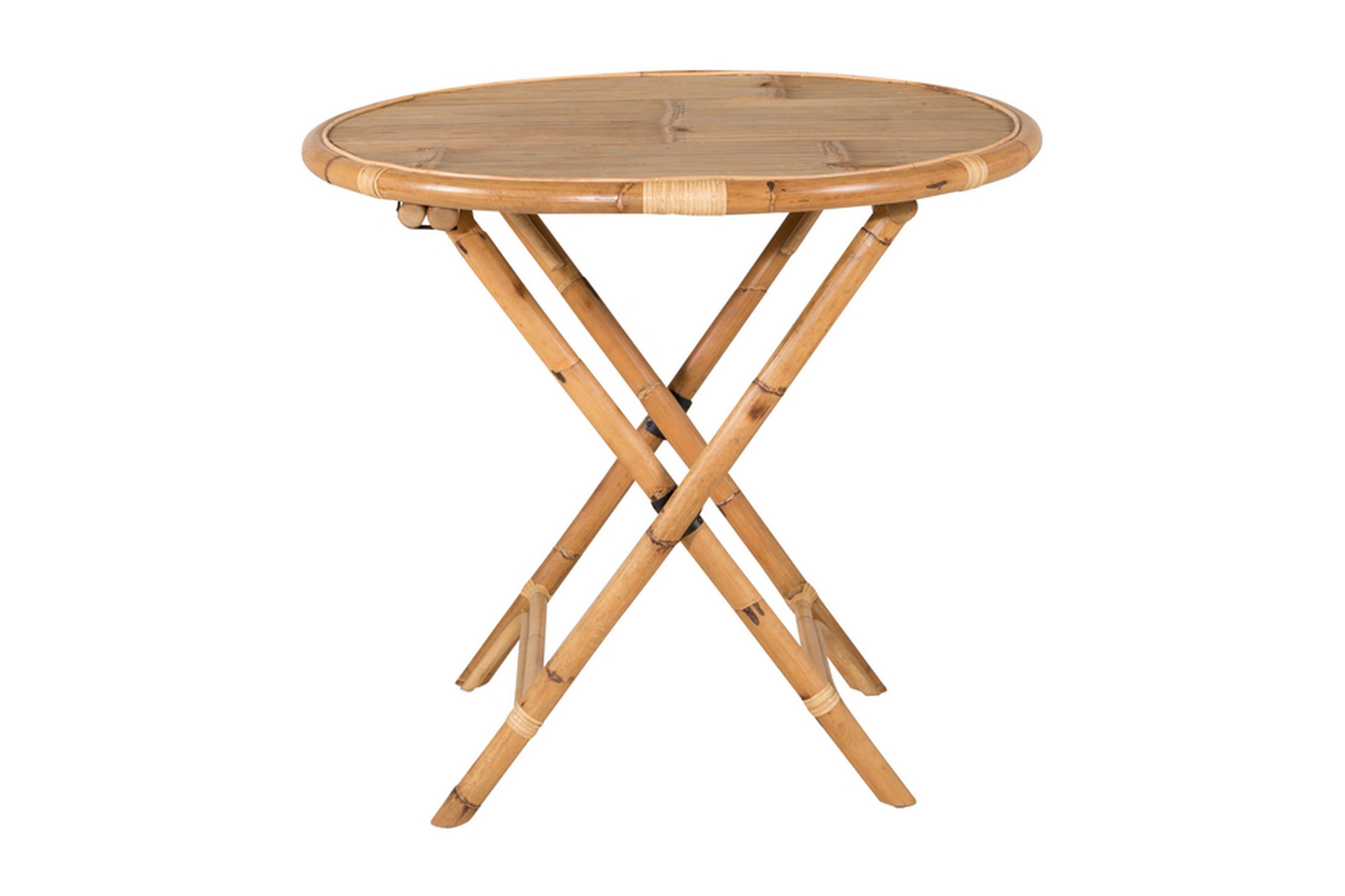 Cane Cafébord Rund 80 cm Brun