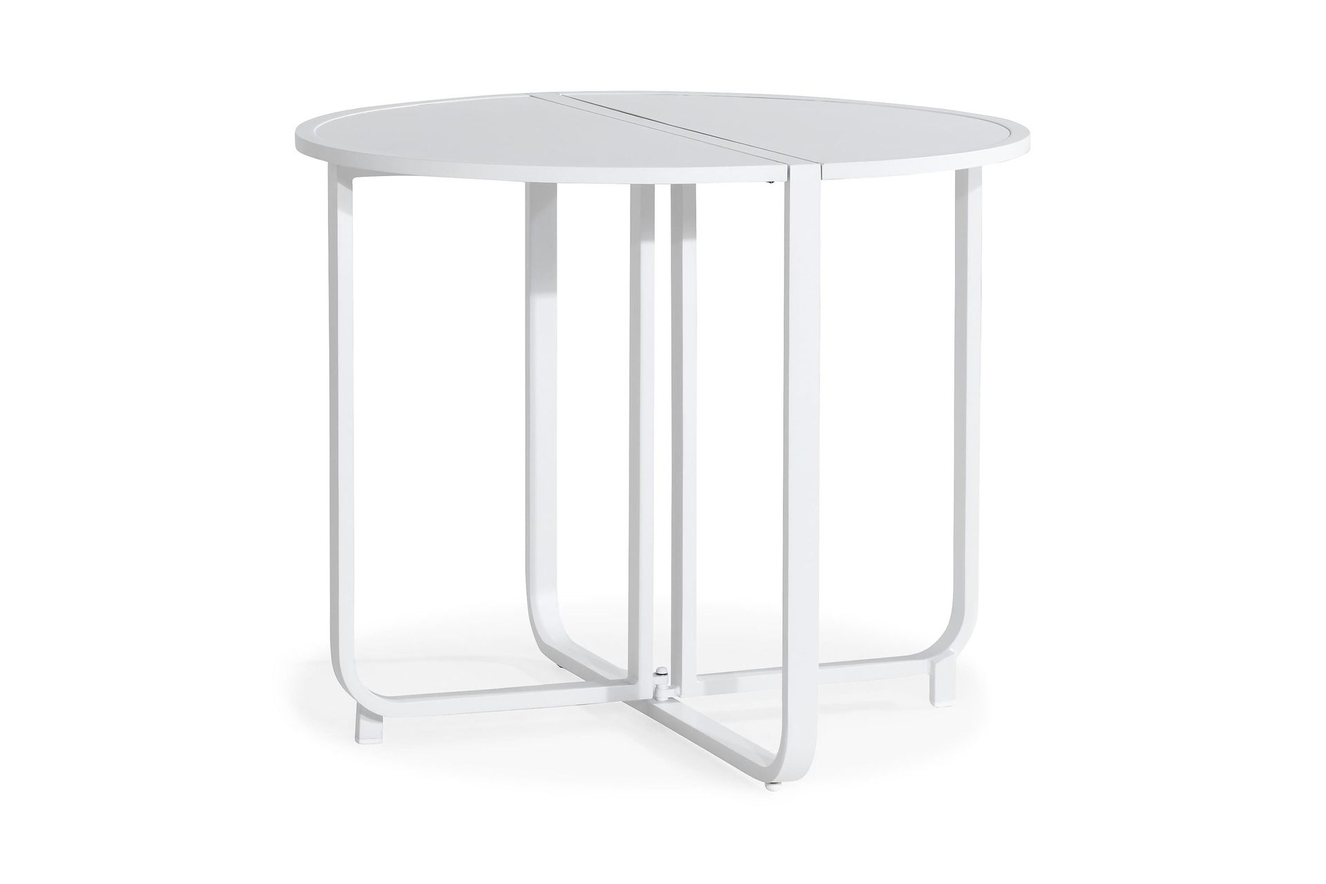 flippy runt cafébord och kaffebord utomhus 90 cm metall - vit