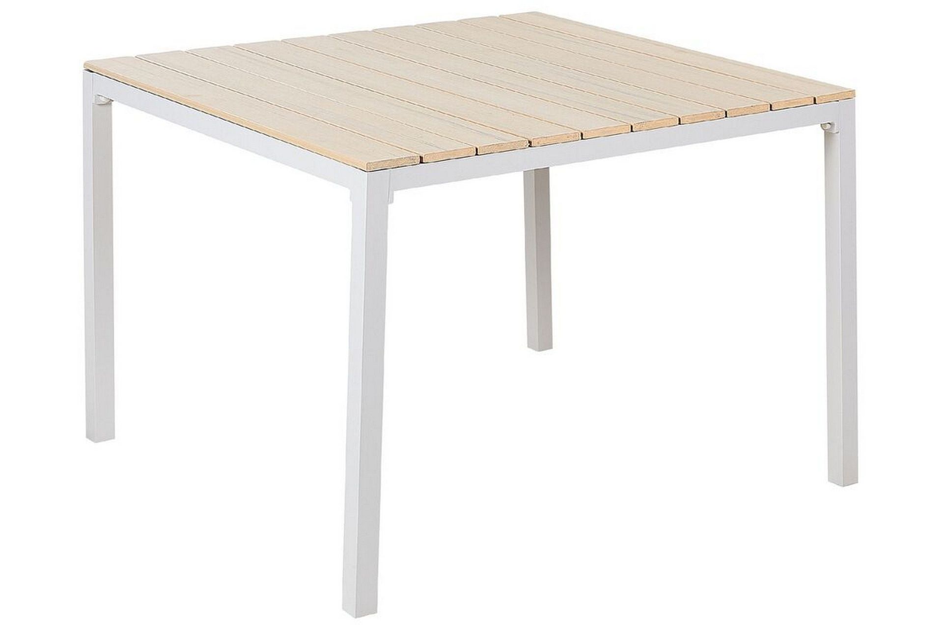 Edmundston Matbord Utomhus 95x95 cm - Beige/Vit