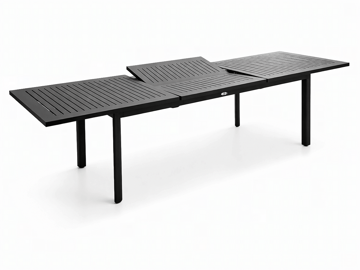 Hillerstorp Nydala Utebord 96 x 200/280 cm Svart - Svart