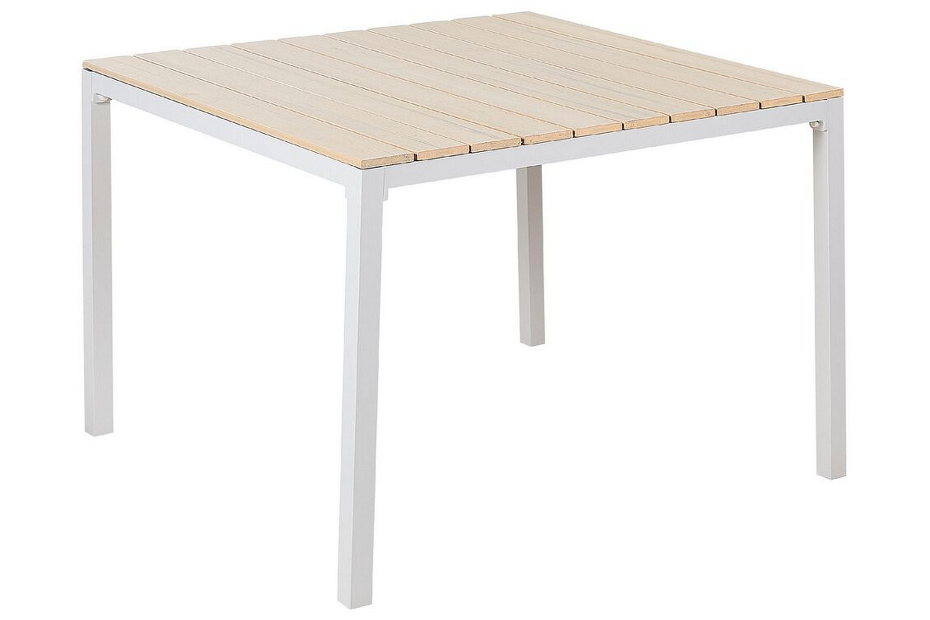 Matbord Utomhus Edmundston 95x95 cm Beige/Vit