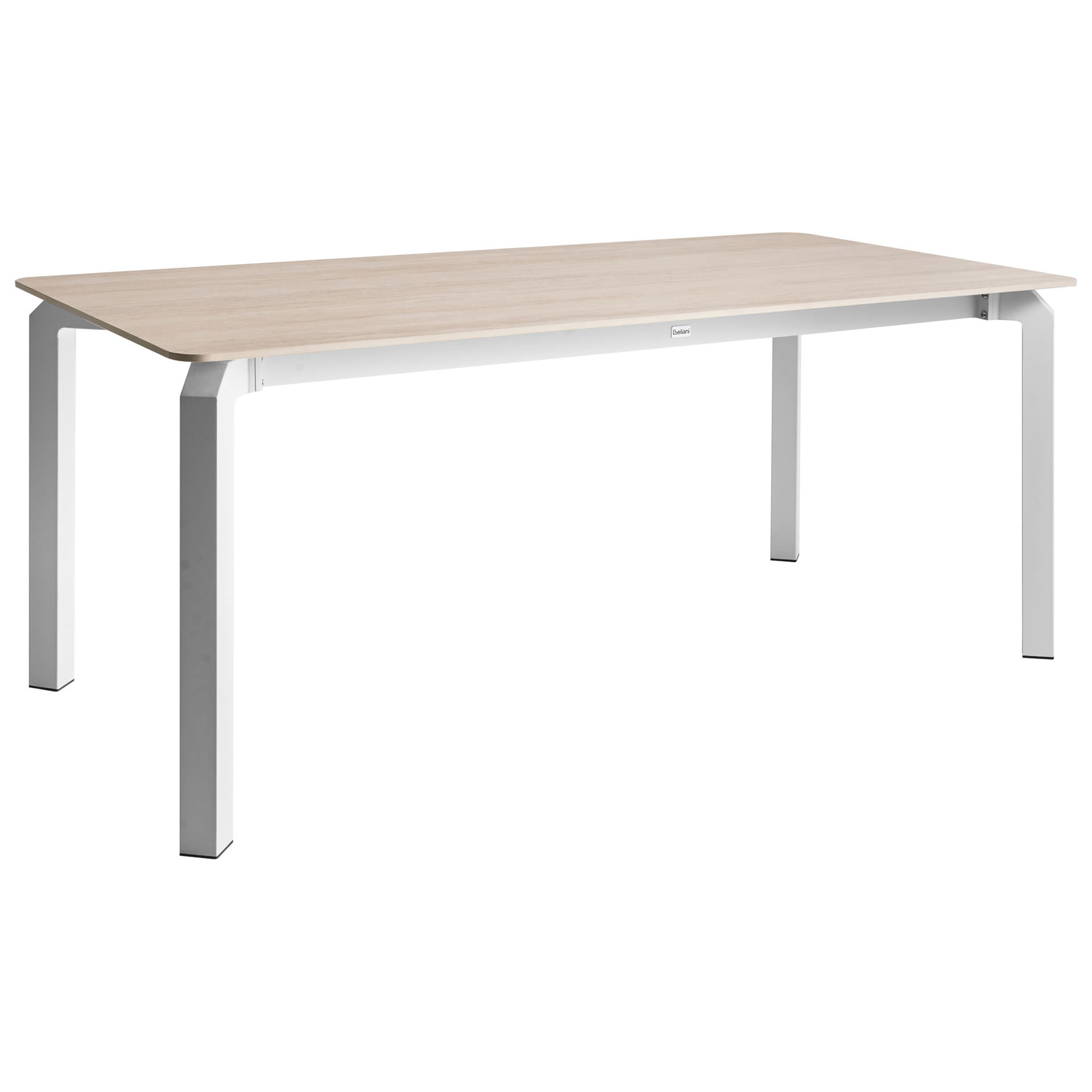 Matbord utomhus Feletto 180 cm 90 cm Sten - Beige/Vit