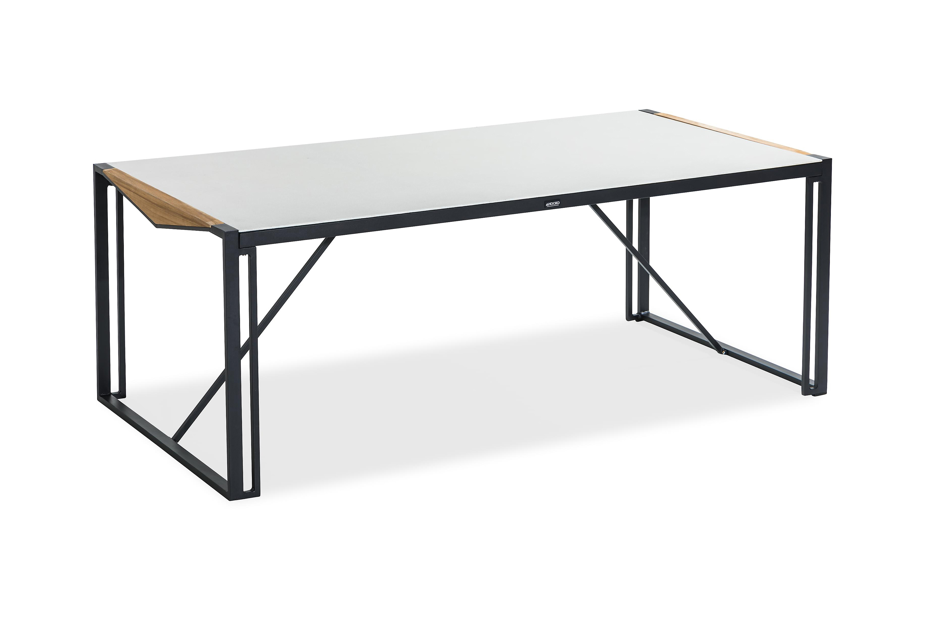 Matbord Utomhus stermalm 200x100 cm Teak/Svart