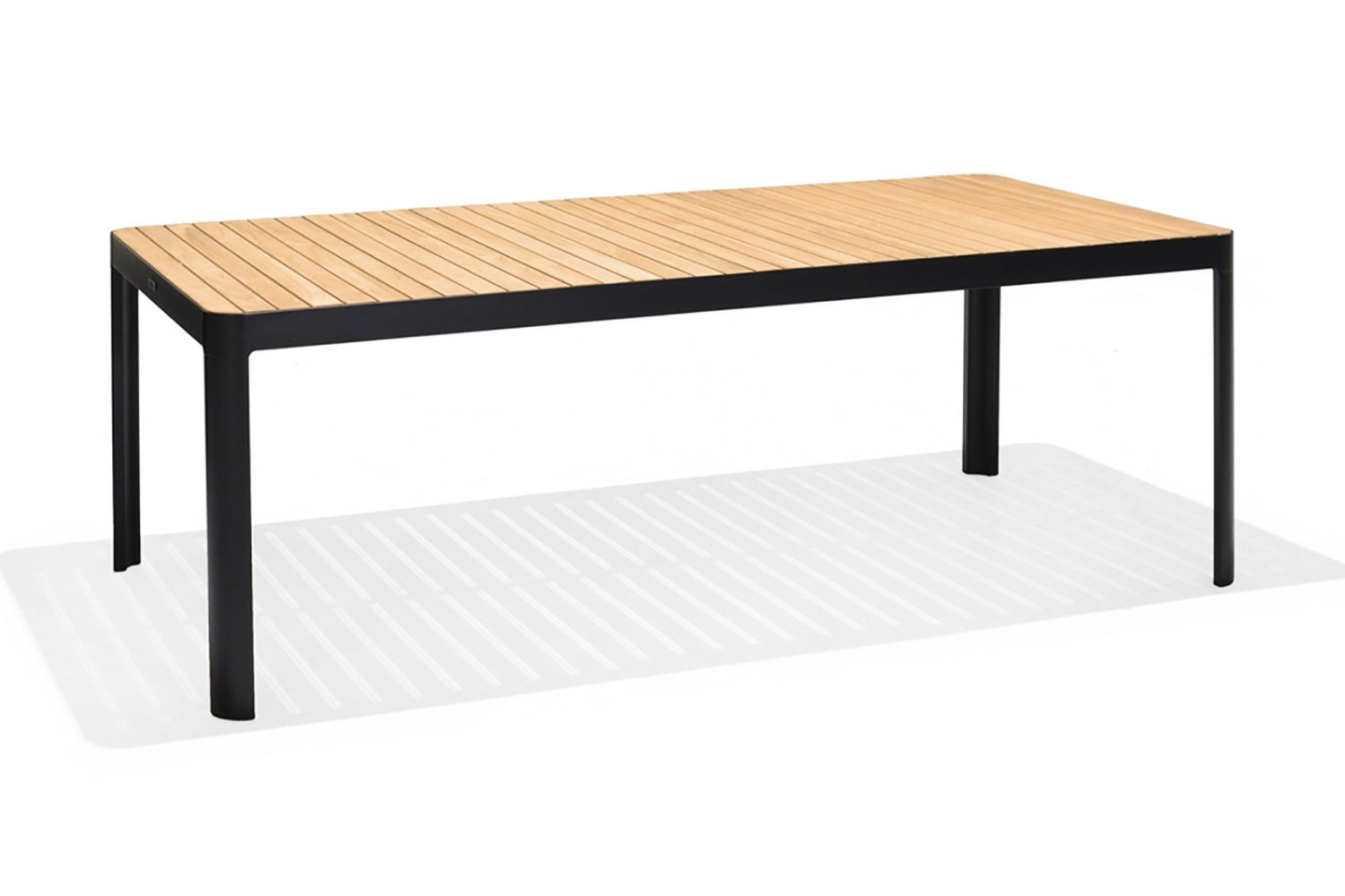Matbord Utomhus Portals 209x105 cm Teak/Svart