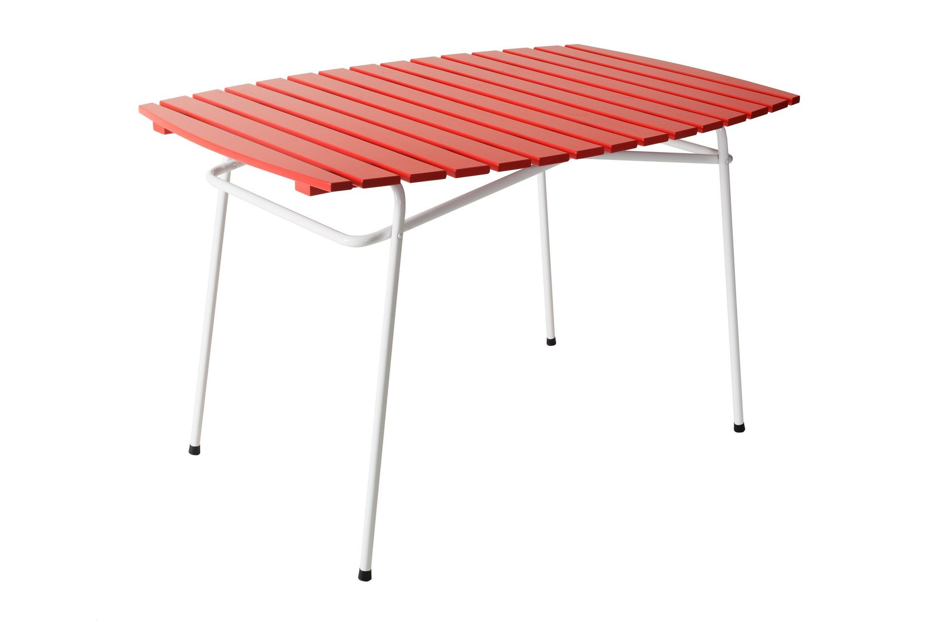 Retro Utebord 120x80cm - Röd/vit