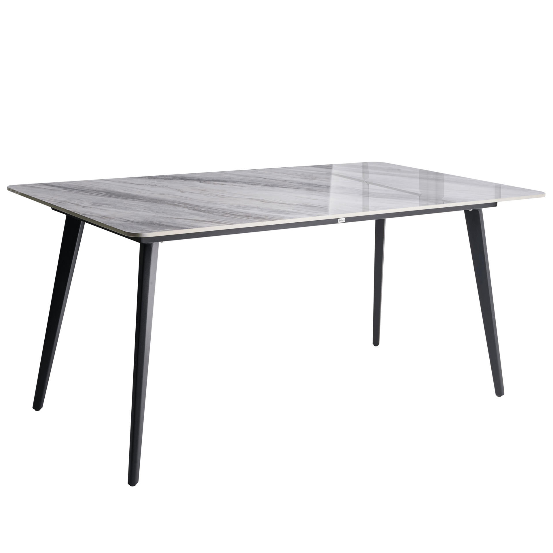 Matbord utomhus Rodallo 160 cm Sten - Grå/Svart