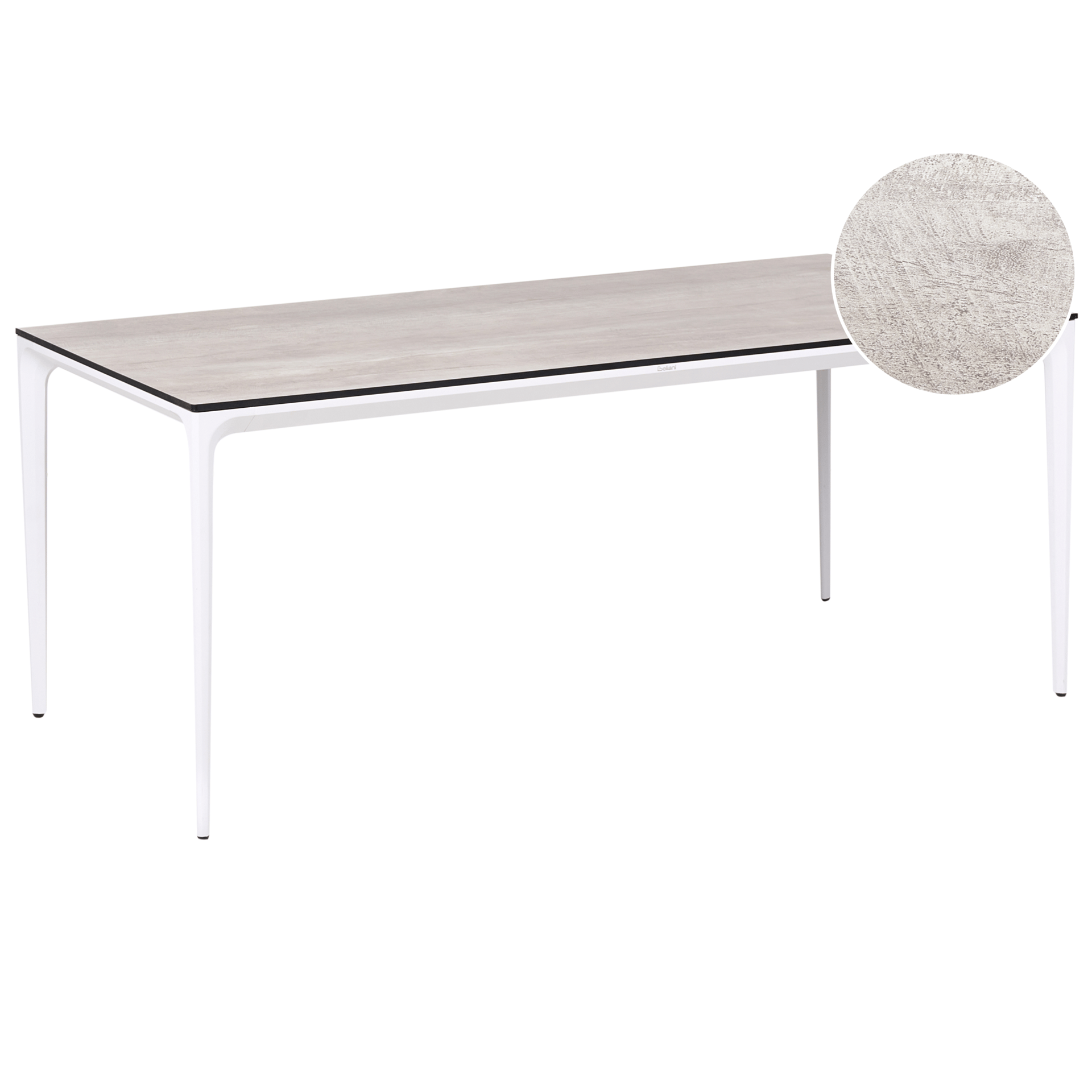 Matbord utomhus Sovareto 90x180 cm Imitation Av Trä - Grå/Vit