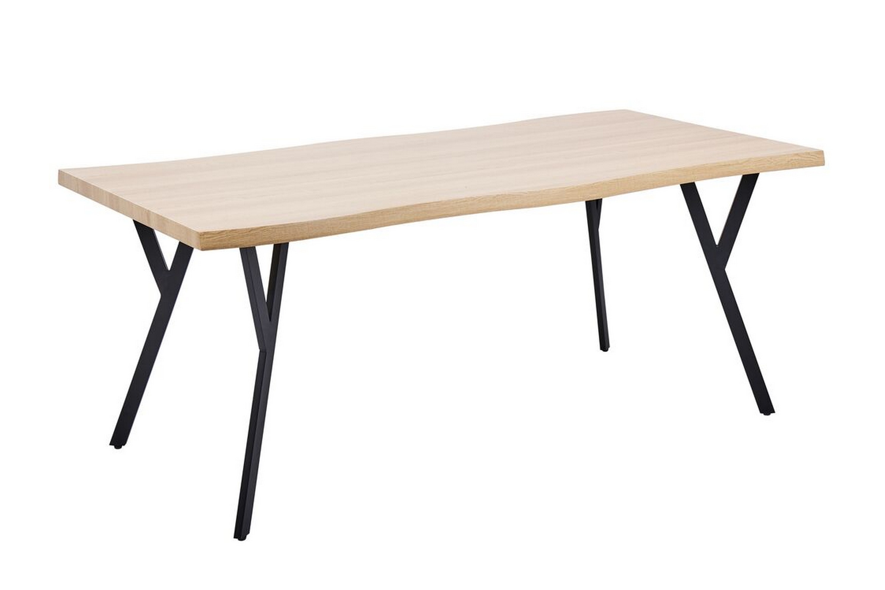 Matbord Utomhus Tiggiano 180x90 cm Ljusbrun/Svart