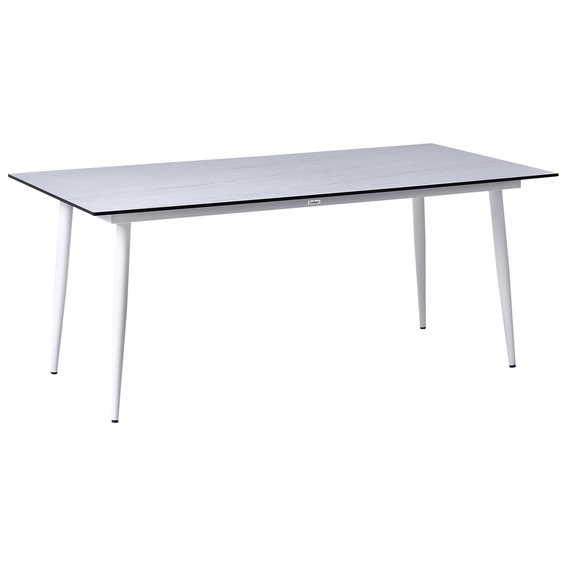 Matbord utomhus Tolentino 90x180 cm Steneffekt - Vit/Beige
