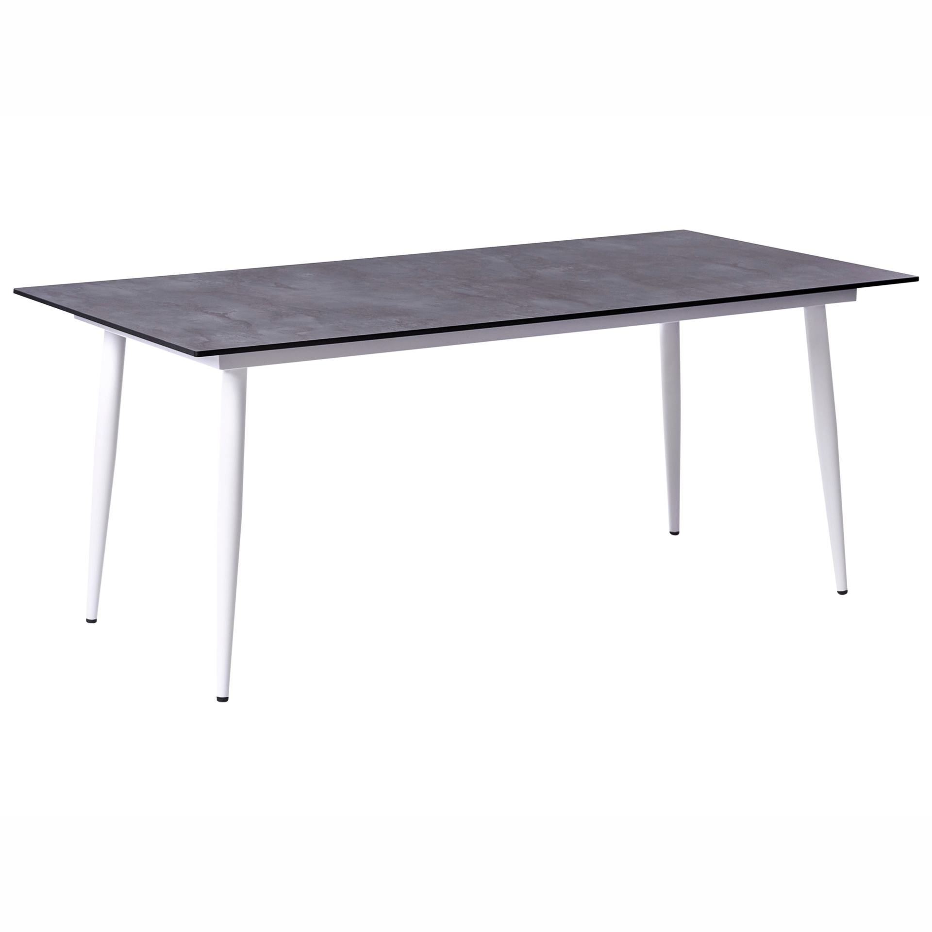 Matbord utomhus Tolentino 90x180 cm Steneffekt - Vit/Grå