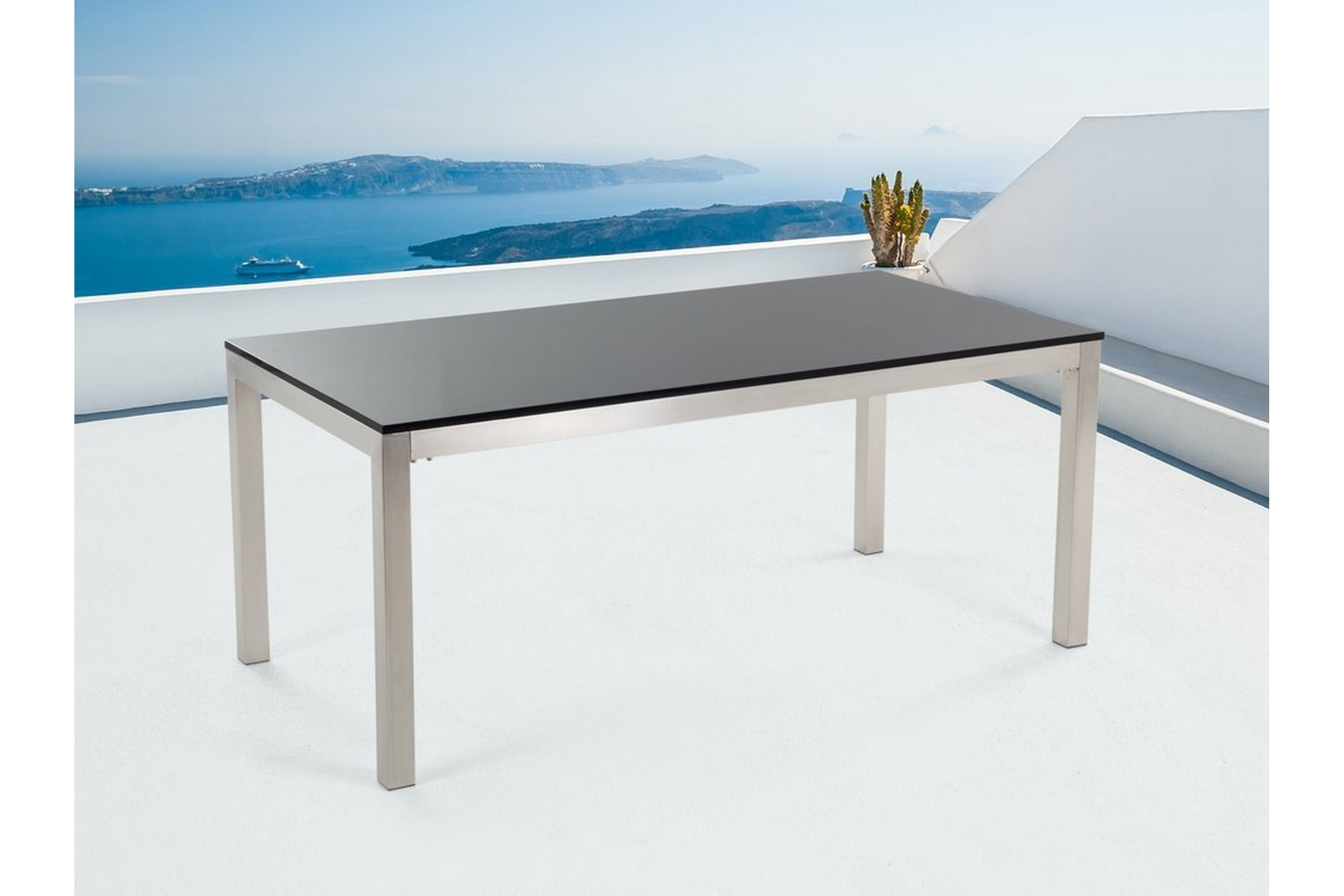 Trädgårdsbord Grosseto 180 cm Svart