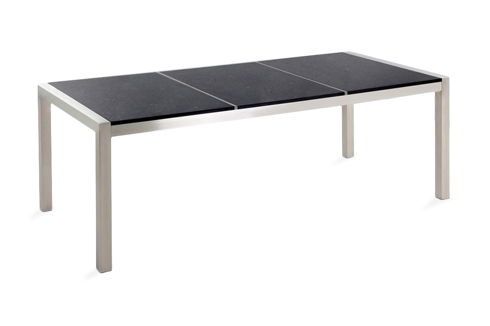 Trädgårdsbord Grosseto 220 cm Svart