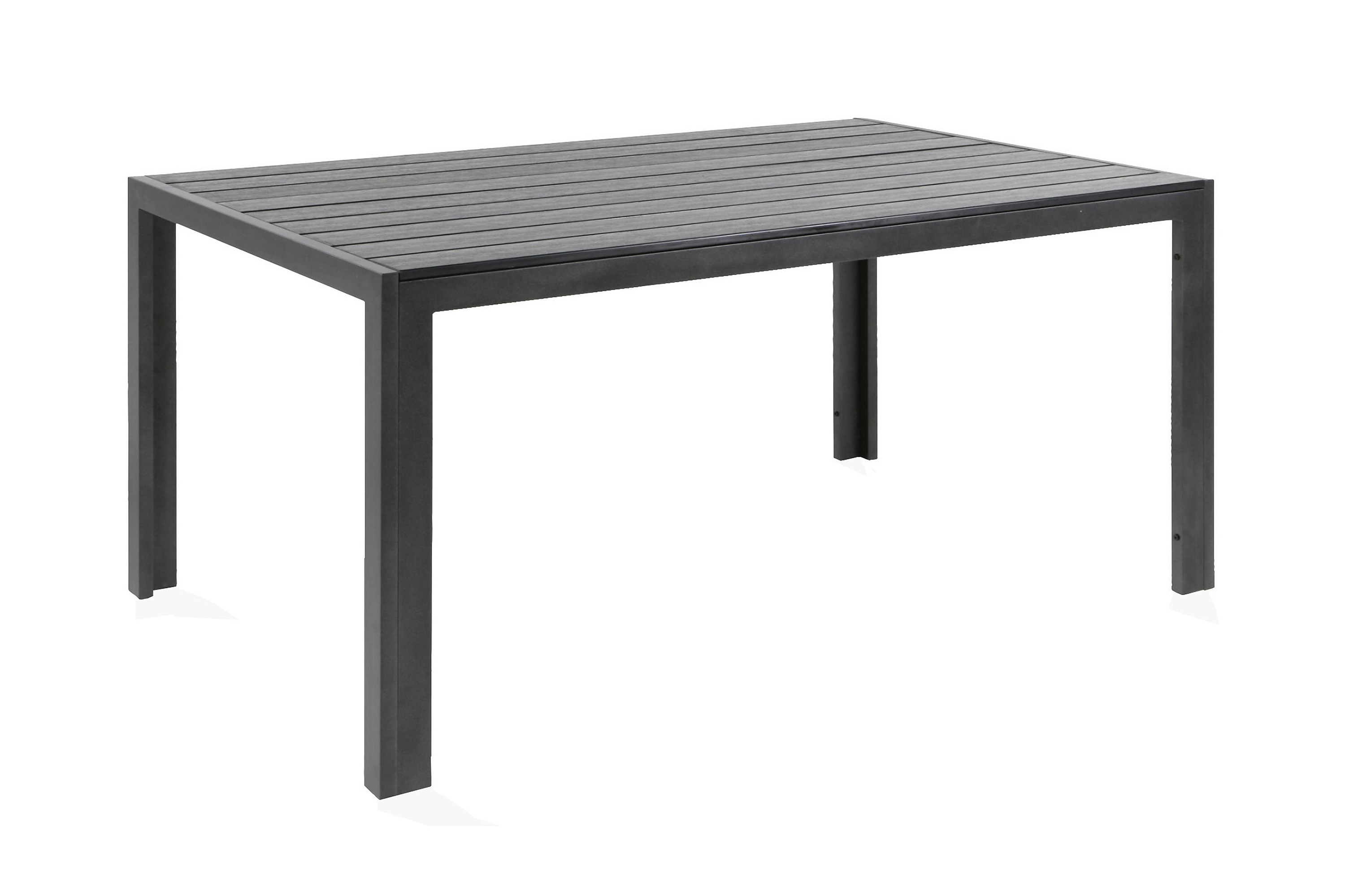 Tunis Matbord Utomhus Utemöbelsbord 205x90 cm i Aintwood Svart